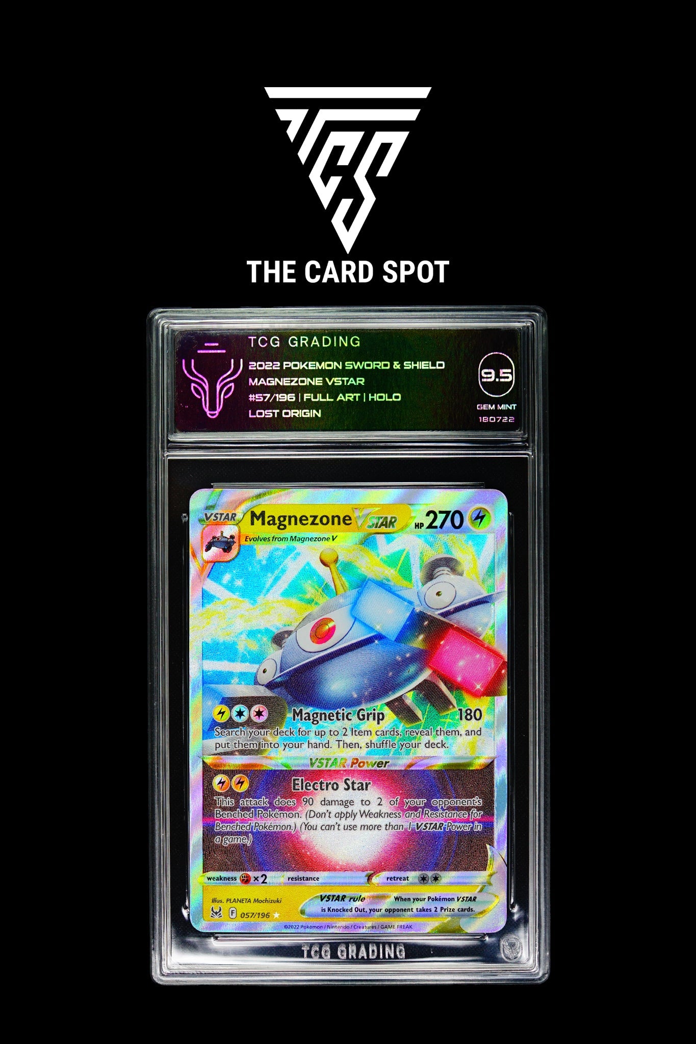 Pokemon TCG: Magnezone Vstar 057/196 GEM MINT 9.5 THE CARD SPOT PTY LTD. Pokemon TCG: Magnezone Vstar 057/196 GEM MINT 9.5 THE CARD SPOT PTY LTD.