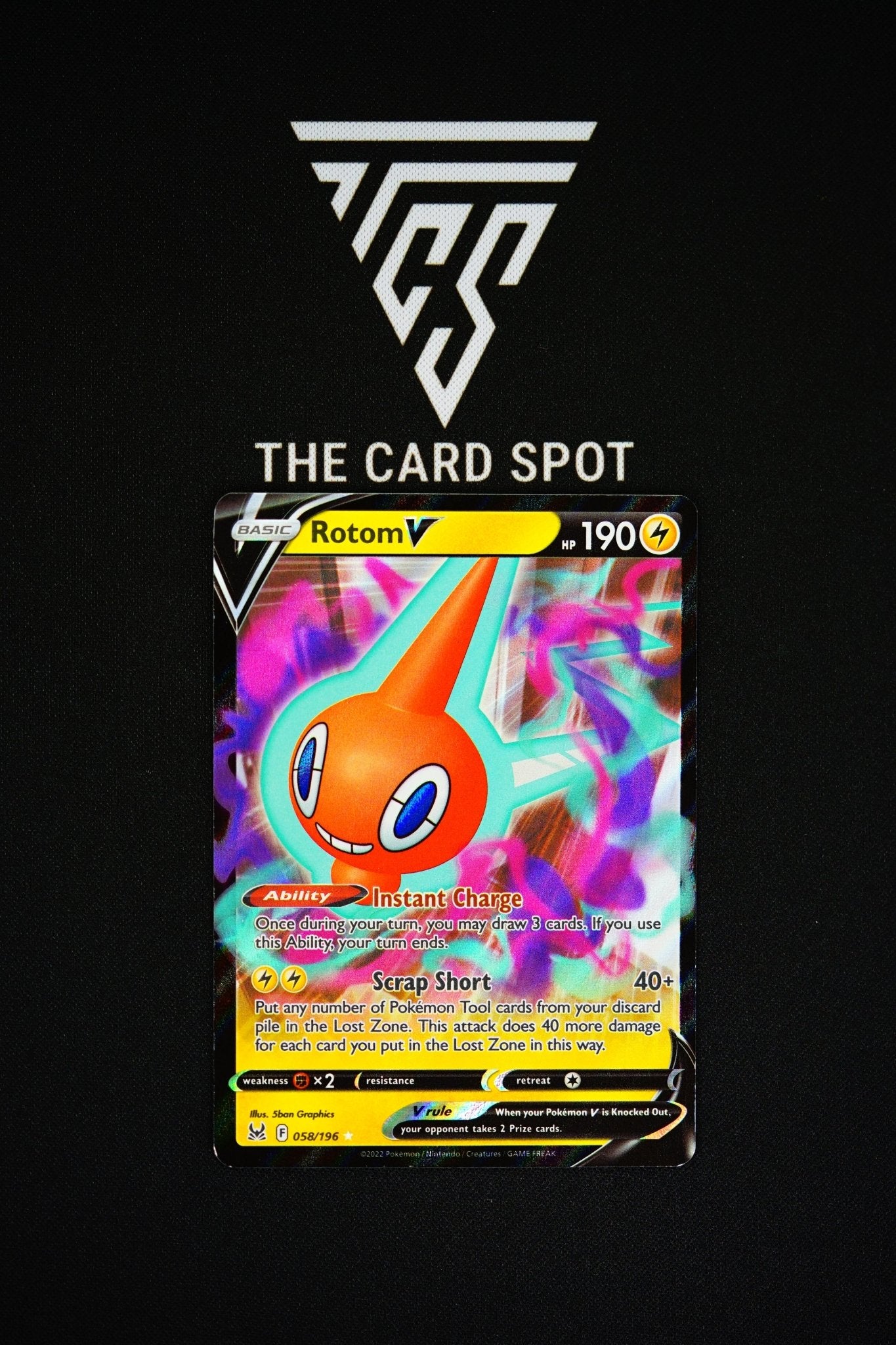 rotom v pokemon card 058/196 Rotom V
