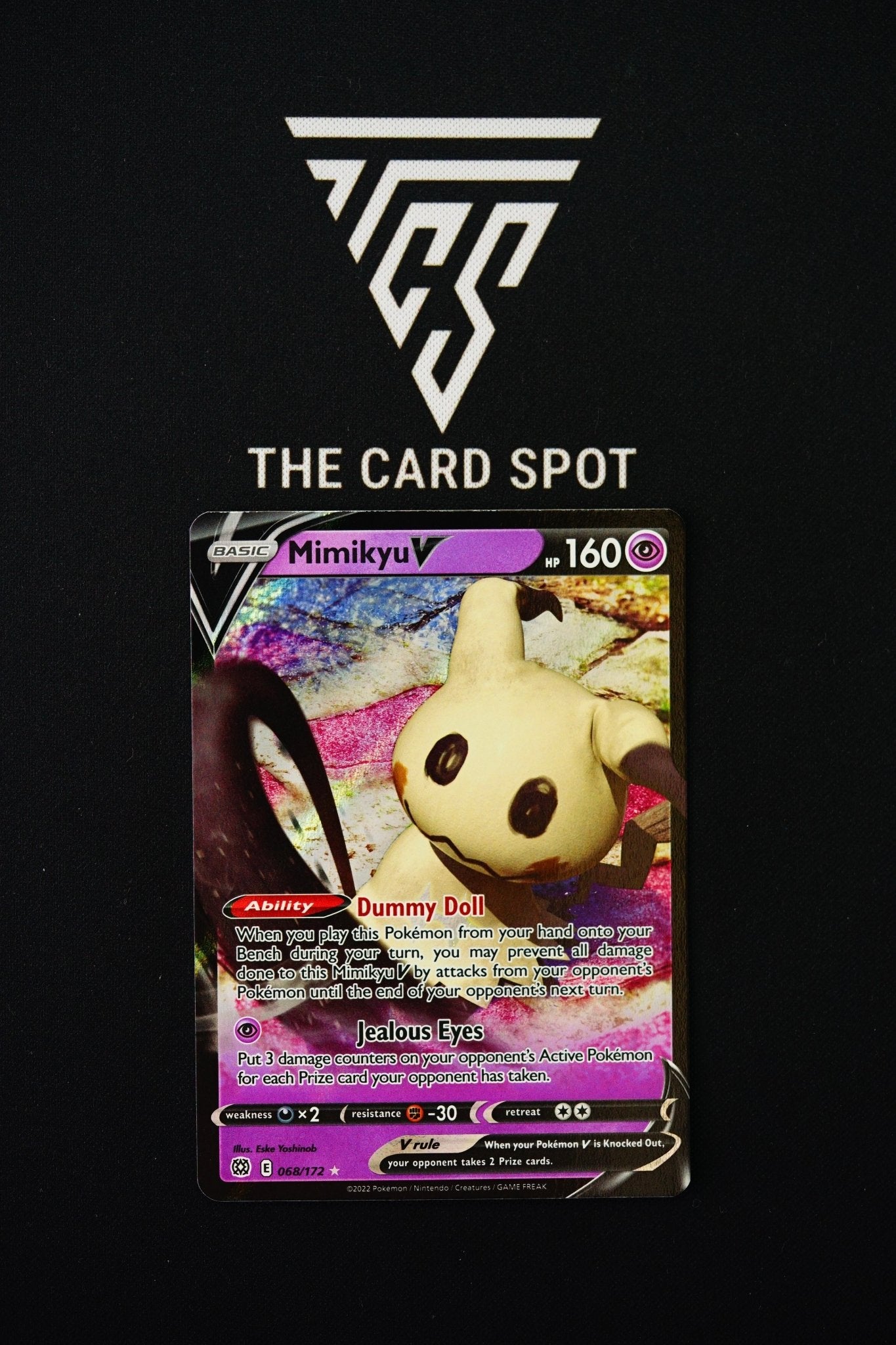 mimikyu v pokemon card value 068/172 - Mimikyu V