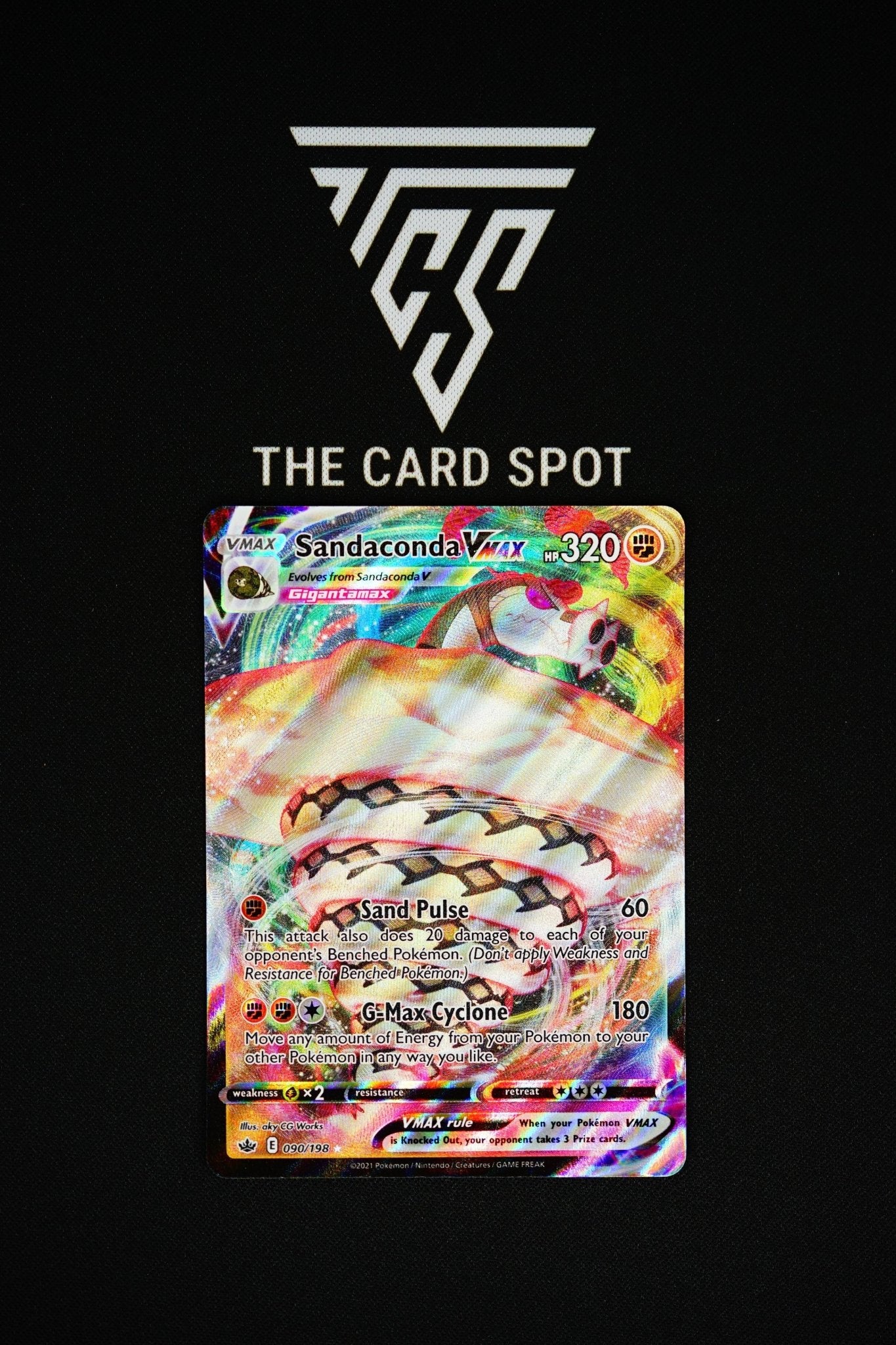 sandaconda vmax pokemon card value 090/198 (Dont apply Weakness and Resistance for Benched Pokemon.) Attack 2 Sandaconda VMAX CS3b: Primordial Martial