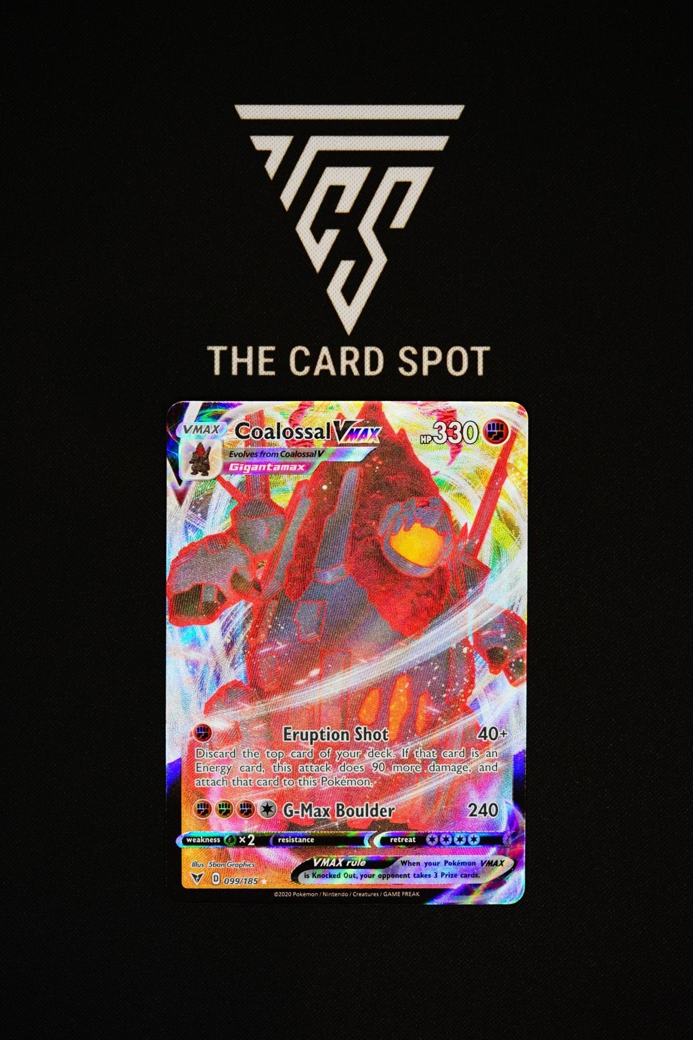 099/185 - Coalossal VMAX - Pokemon TCG THE CARD SPOT PTY LTD. 099/185 - Coalossal VMAX - Pokemon TCG THE CARD SPOT PTY LTD.