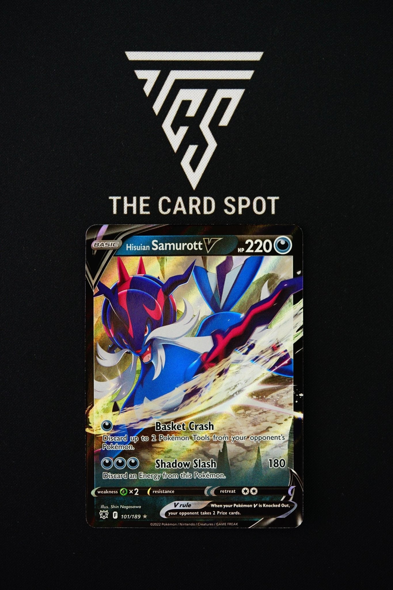 101/189 Hisuian Samurott V - Pokemon TCG THE CARD SPOT PTY LTD. 101/189 Hisuian Samurott V - Pokemon TCG THE CARD SPOT PTY LTD.