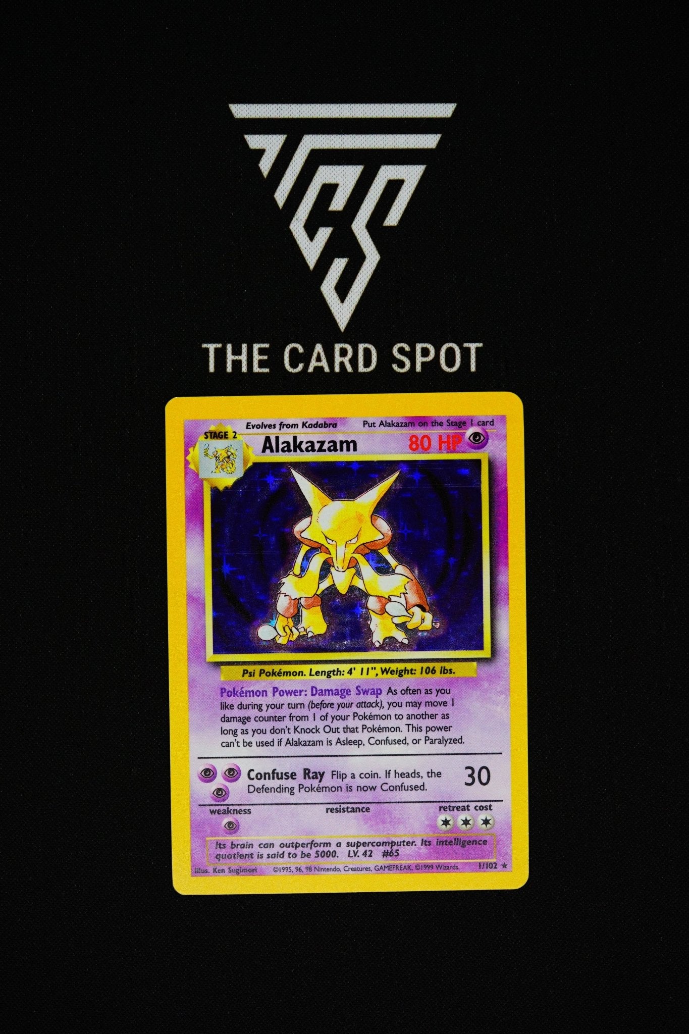 alakazam pokemon card 1 102 1/102 - Alakazam