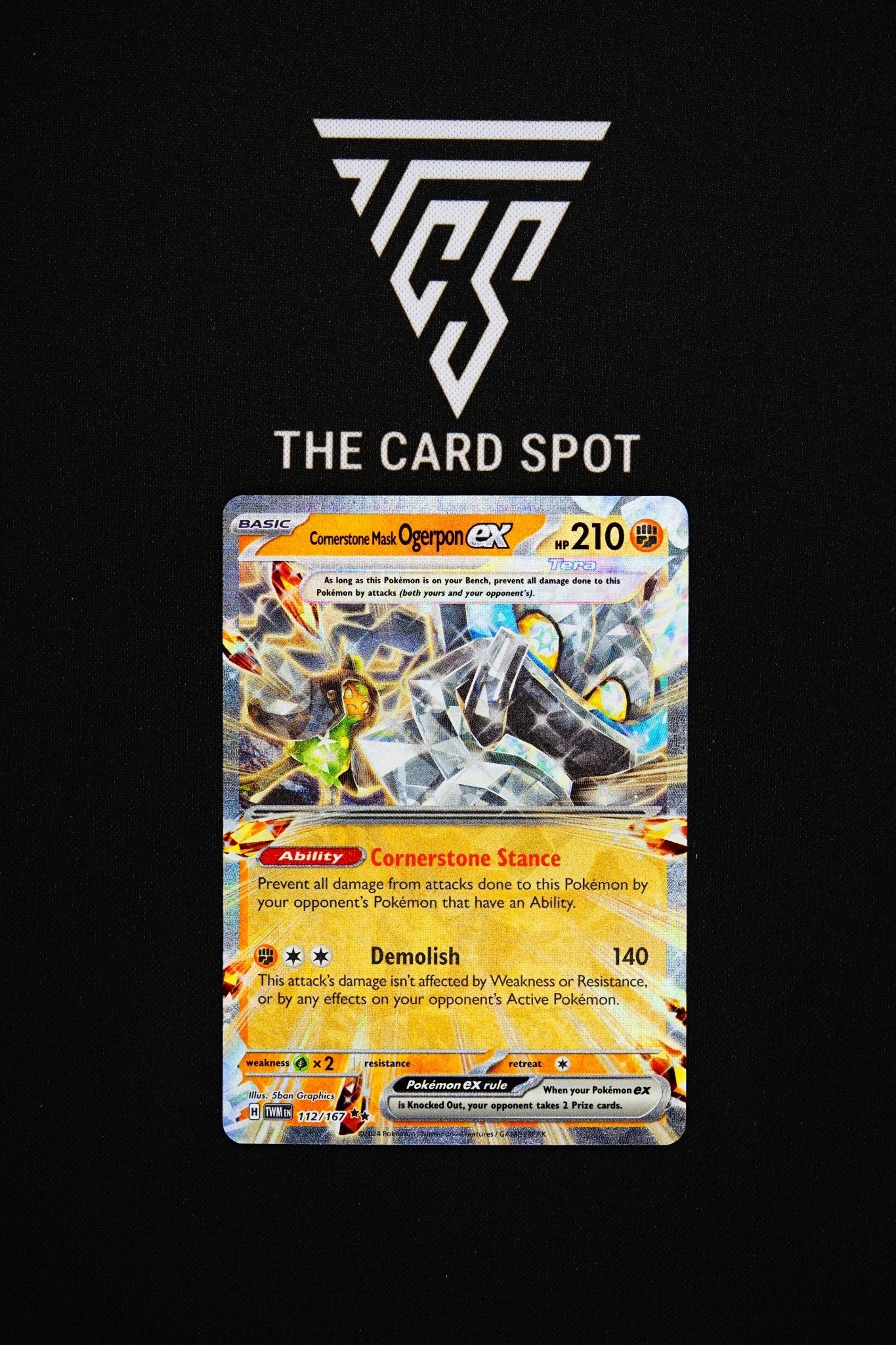 112/167 Cornerstone Mask Ogerpon Ex - Pokemon TCG - THE CARD SPOT PTY LTD.