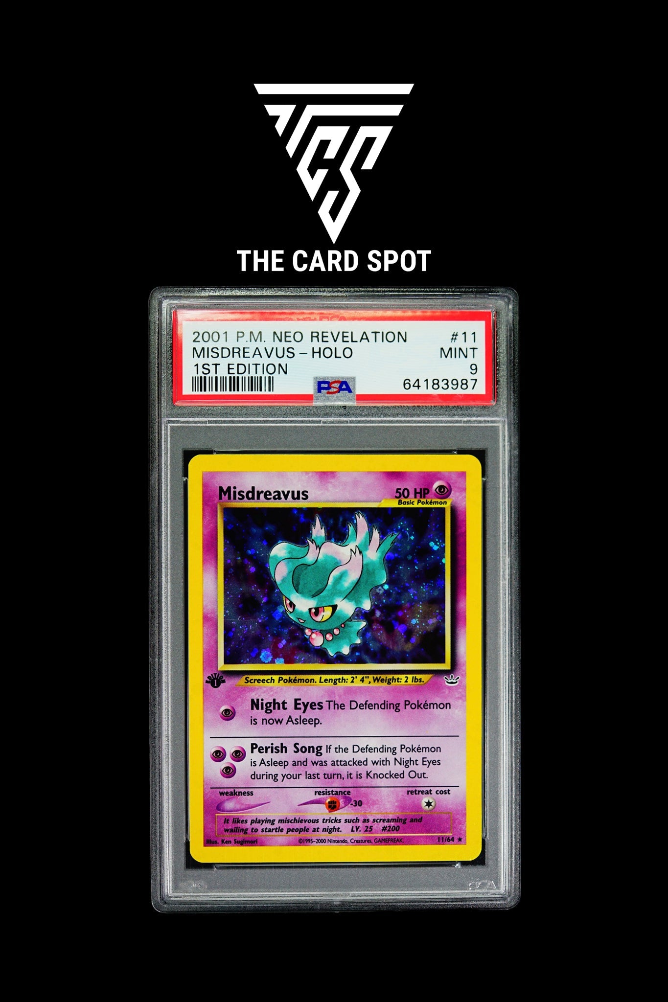 Hot Pokemon Misdreavus 1st Edition Holo