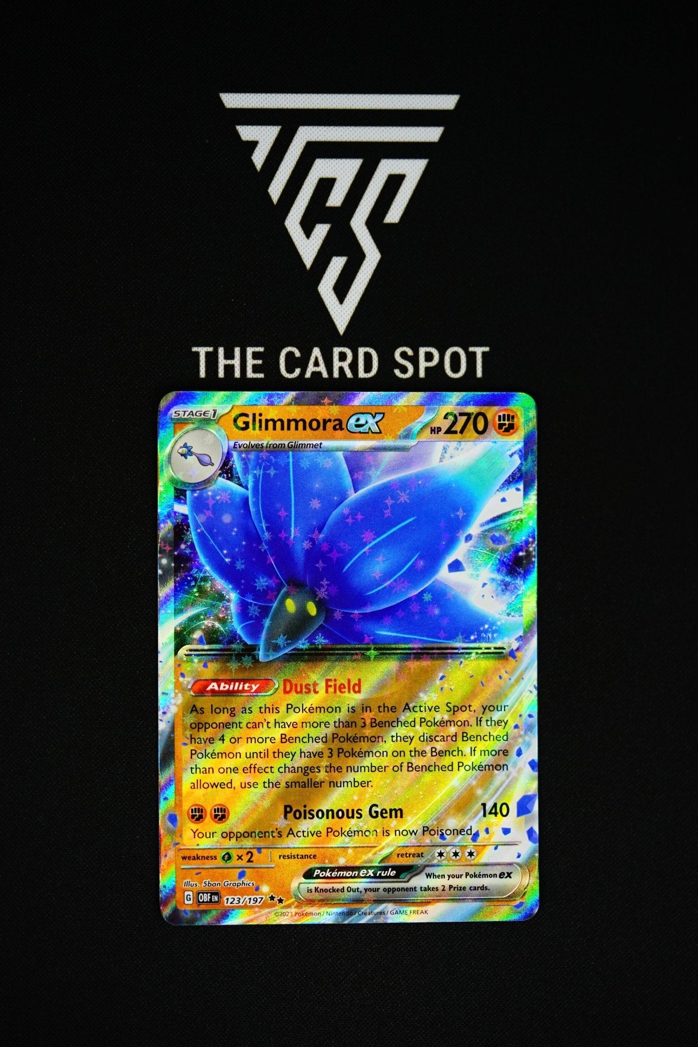 glimmora pokemon card 123/197 Glimmora ex