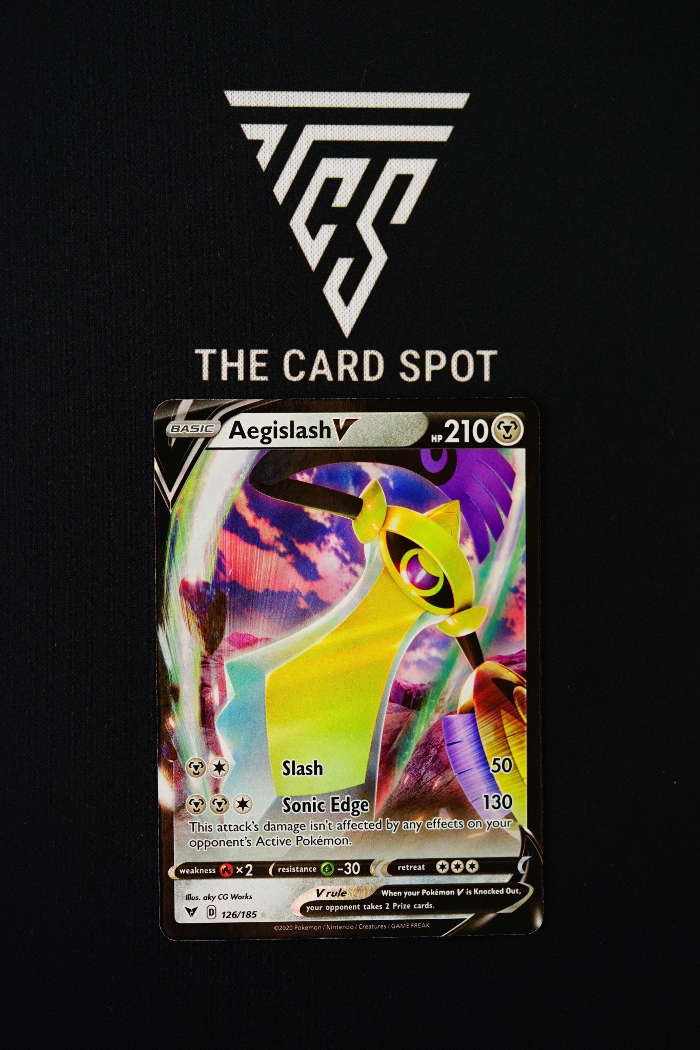 aegislash v pokemon card 126/185 - Aegislash V