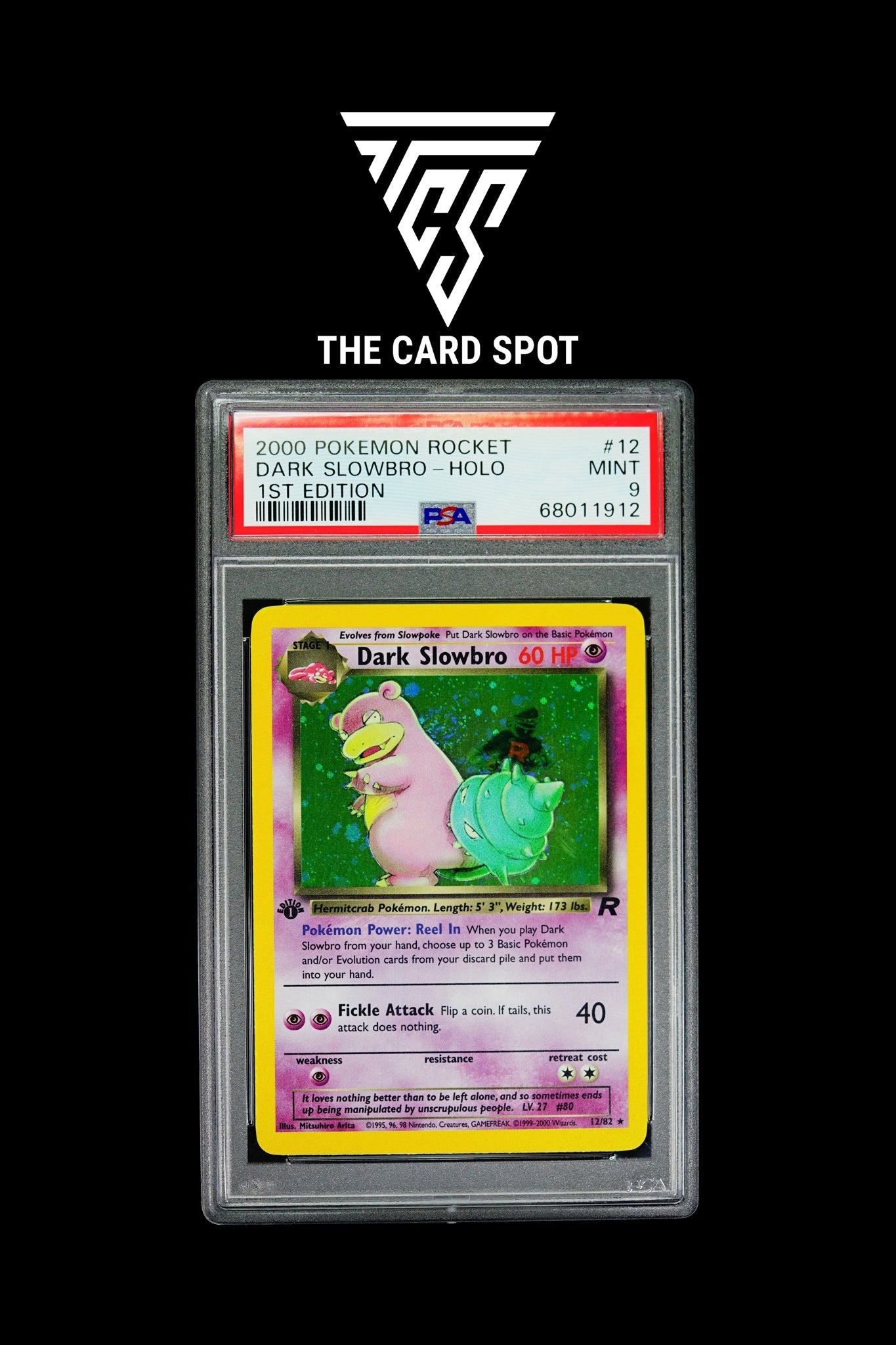 dark slowbro pokemon card 12/82 - Dark Slowbro 1st Edition PSA 9