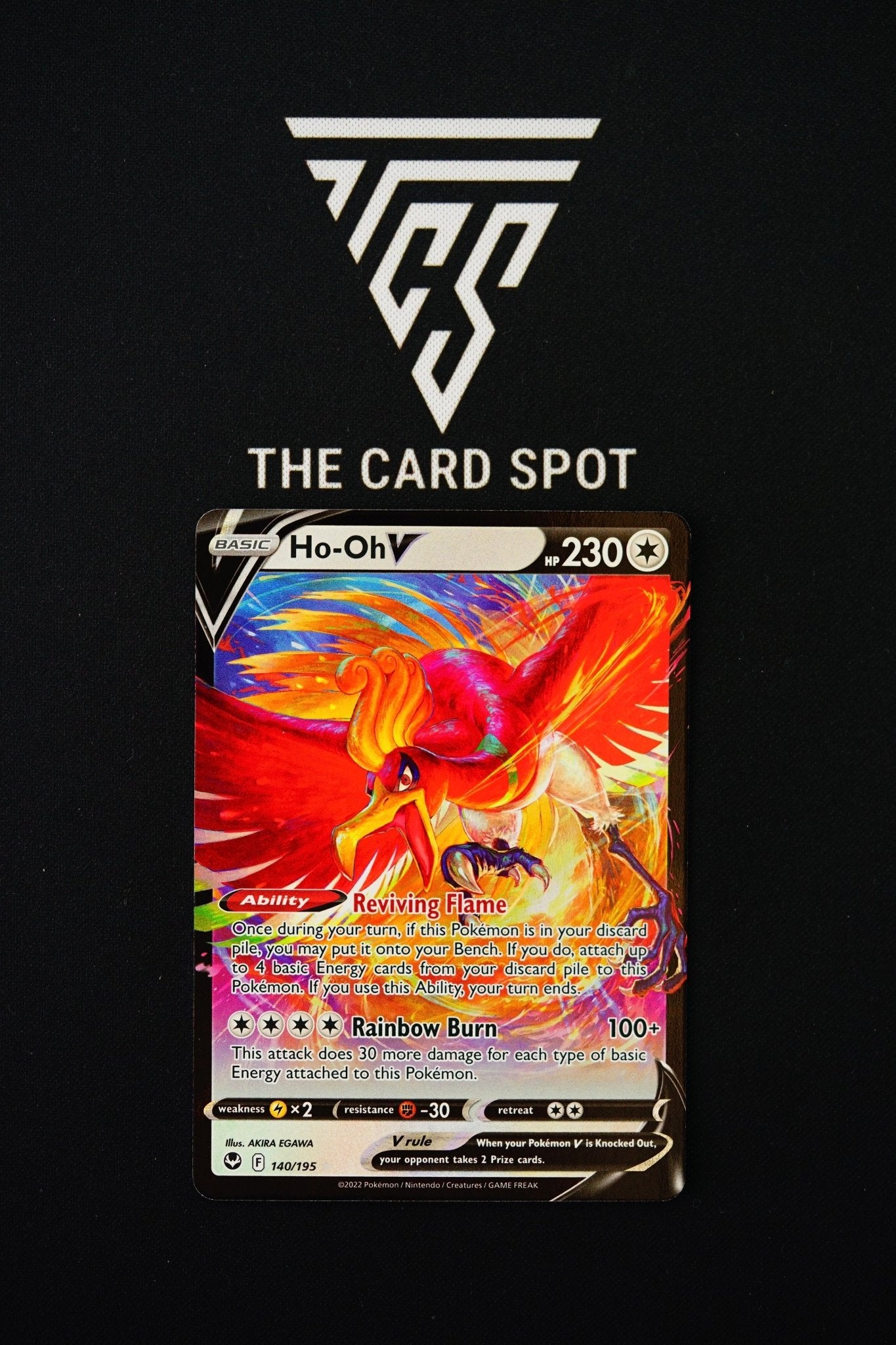 pokemon tcg silver tempest 140/195 ho-oh v card 140/195 Ho-Oh V