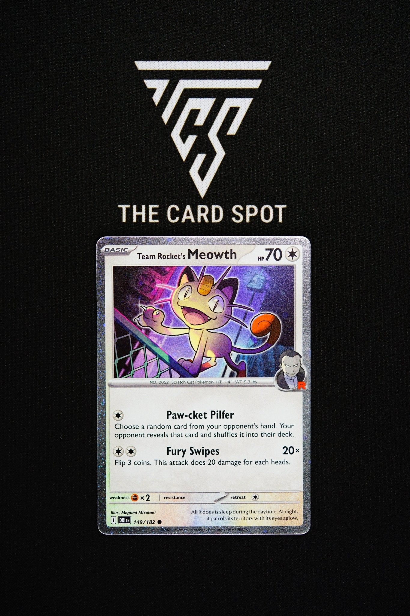 149/182 Team Rocket's Meowth - Pokemon TCG - THE CARD SPOT PTY LTD.