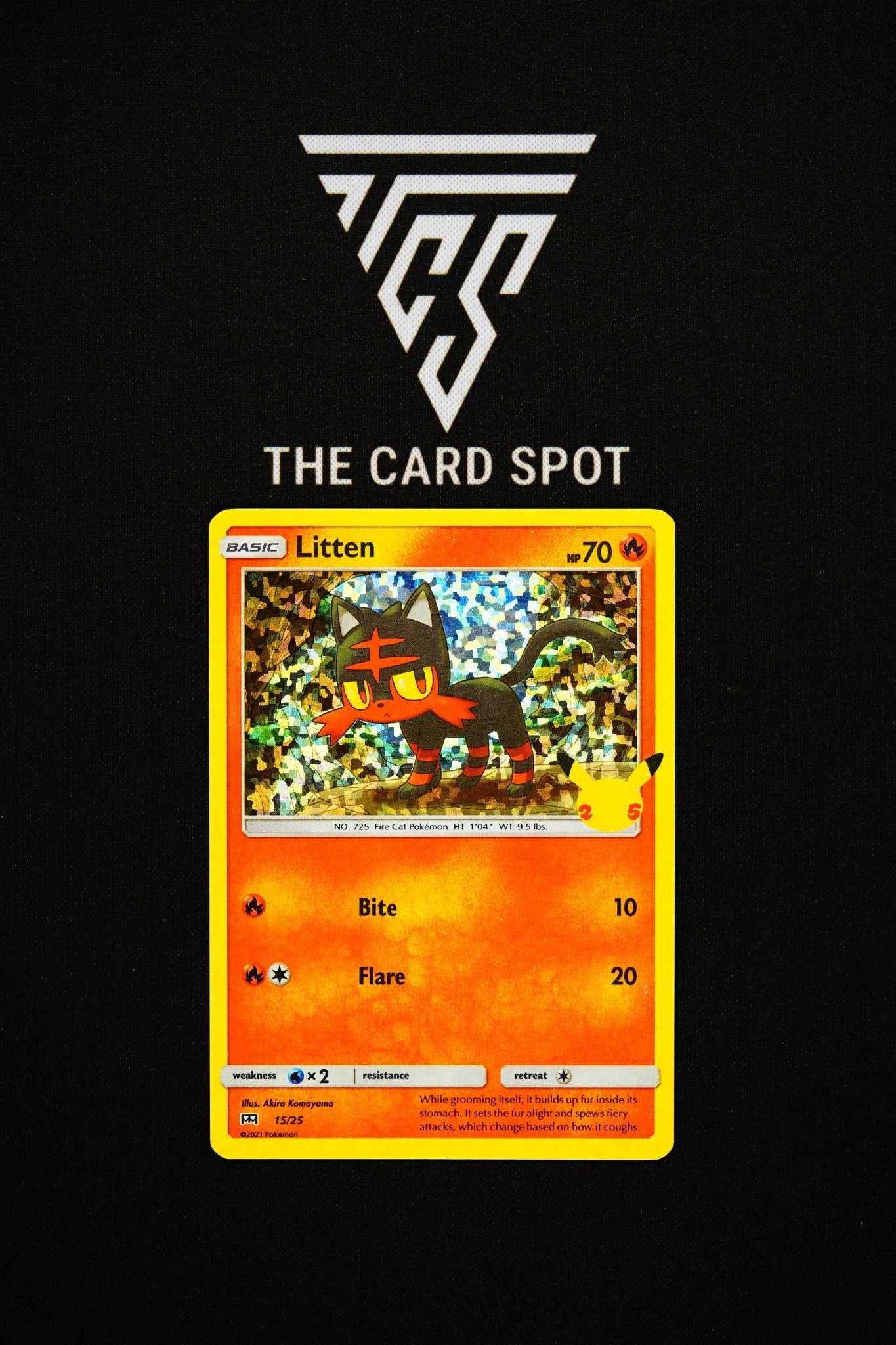 15/25 Litten 25th Celebrations Holo - Pokemon TCG THE CARD SPOT PTY LTD. 15/25 Litten 25th Celebrations Holo - Pokemon TCG THE CARD SPOT PTY LTD.