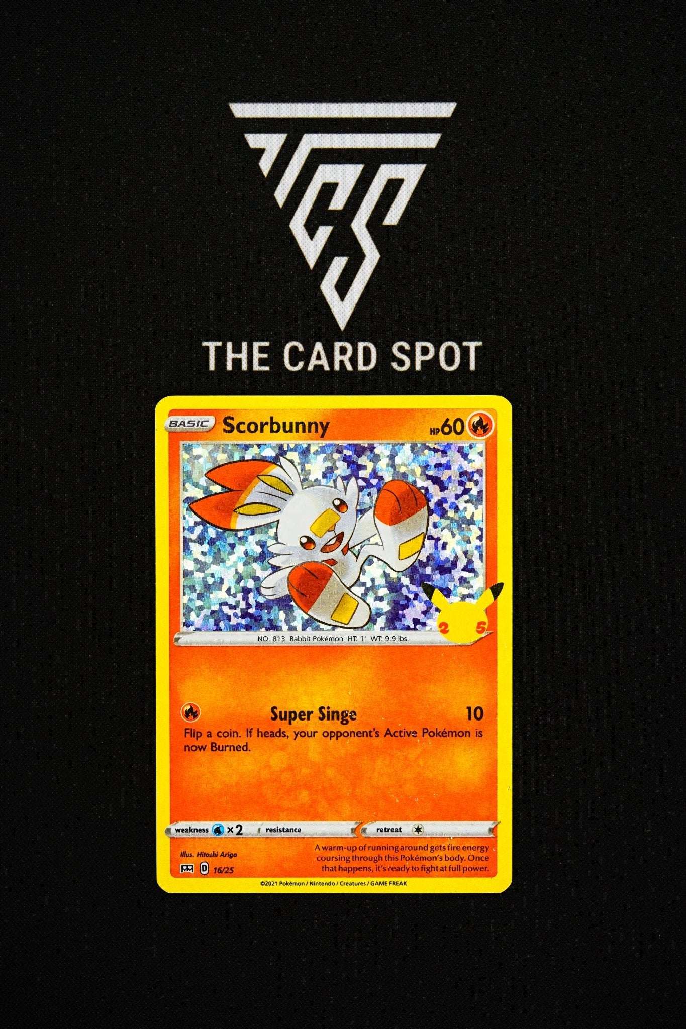 16/25 Scorbunny 25th Celebrations - Pokemon TCG - THE CARD SPOT PTY LTD.