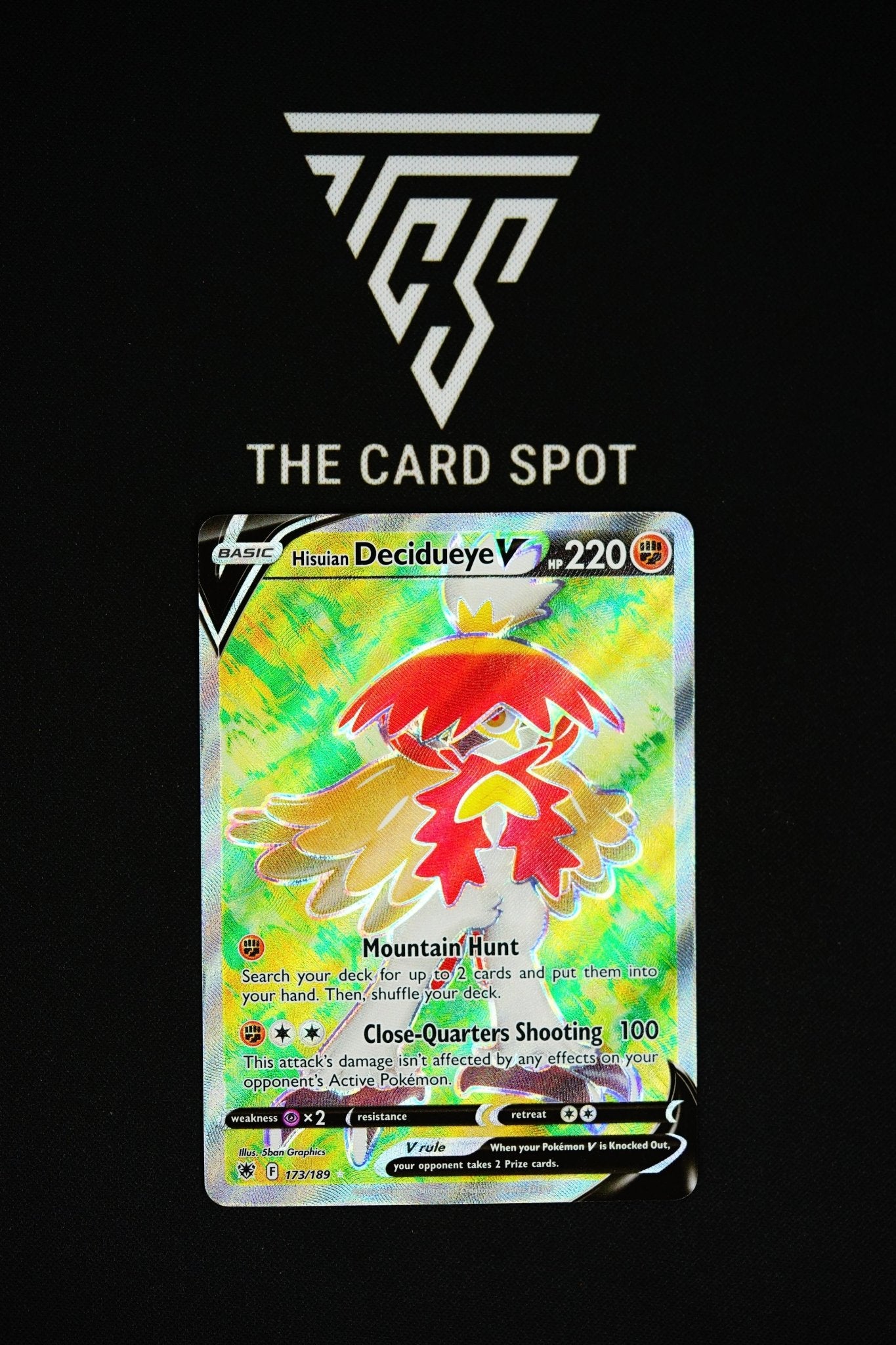 Pokemon Trading Card Game Sword & Shield Astral Radiance Ultra Rare Hisuian Decidueye-V #173 Pokemon Trading Card Game Sword & Shield Astral Radiance Ultra Rare Hisuian Decidueye-V #173