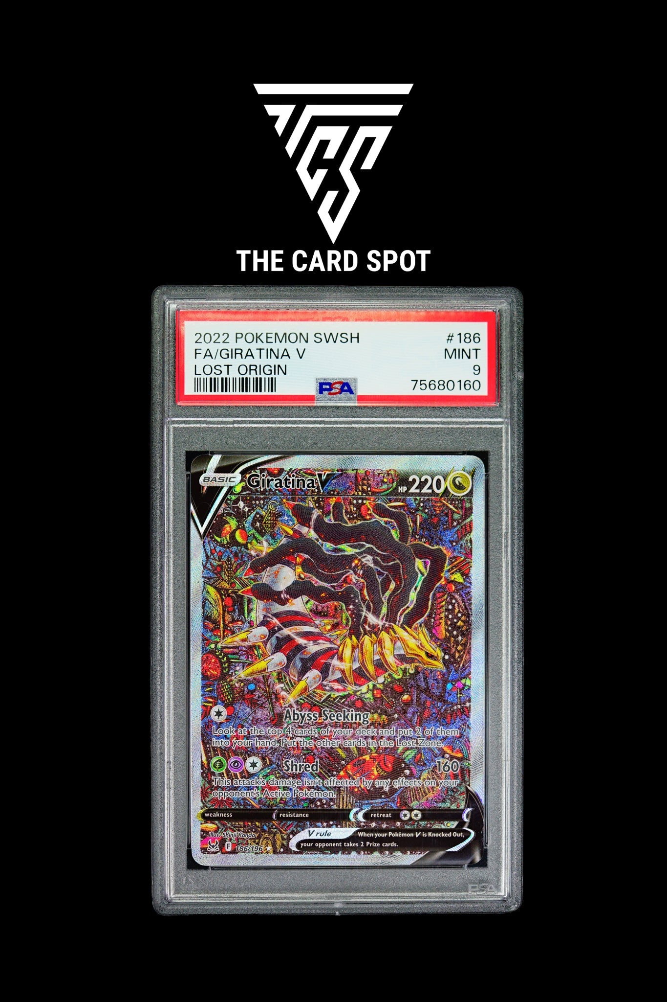 Pokemon Card: Giratina V Alt Art 186/196 PSA 9 ULTRA RARE THE CARD SPOT PTY LTD. Pokemon Card: Giratina V Alt Art 186/196 PSA 9 ULTRA RARE THE CARD SPOT PTY LTD.