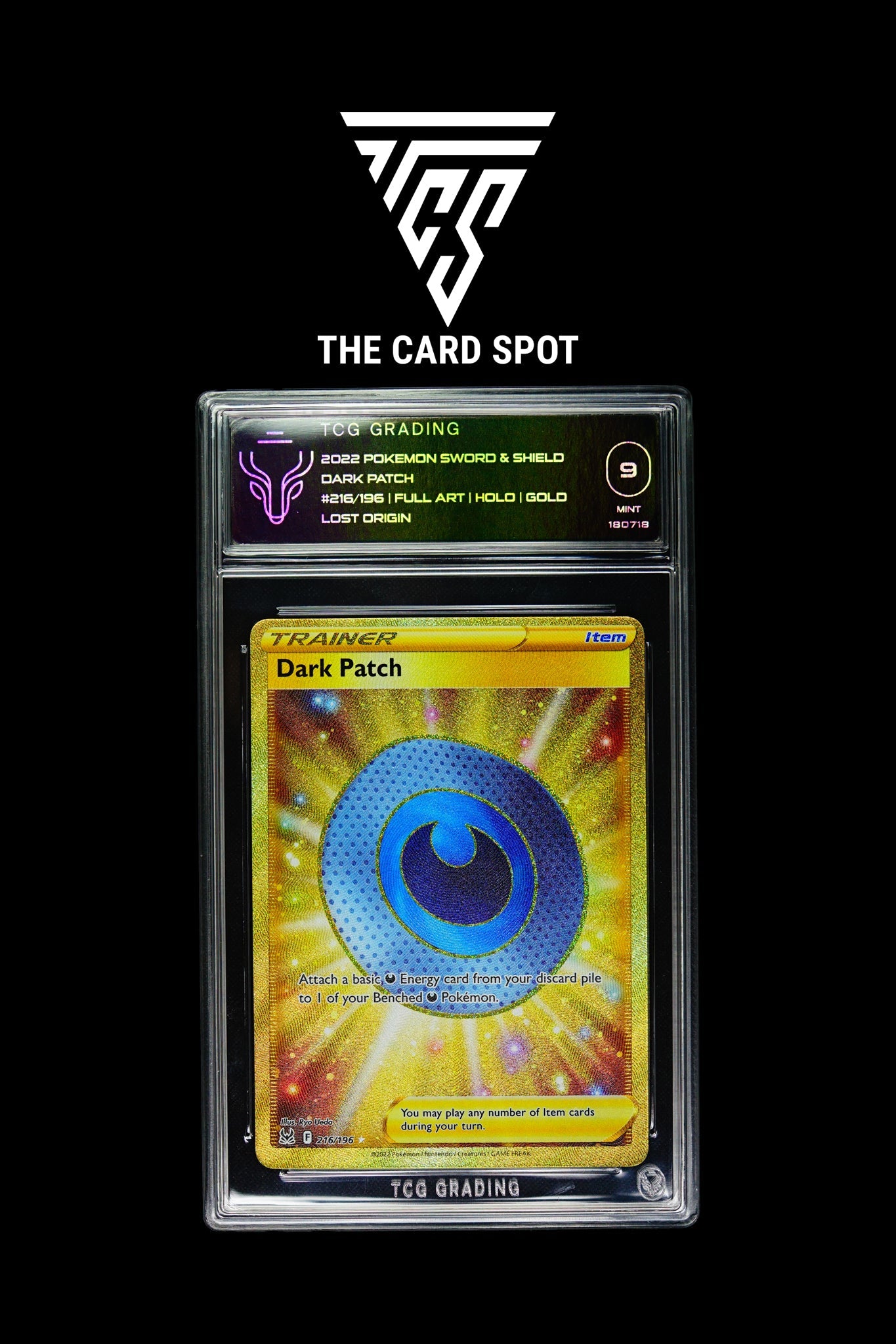 Pokemon Card: DARK PATCH 216/196 TCG MINT 9 THE CARD SPOT PTY LTD. Pokemon Card: DARK PATCH 216/196 TCG MINT 9 THE CARD SPOT PTY LTD.