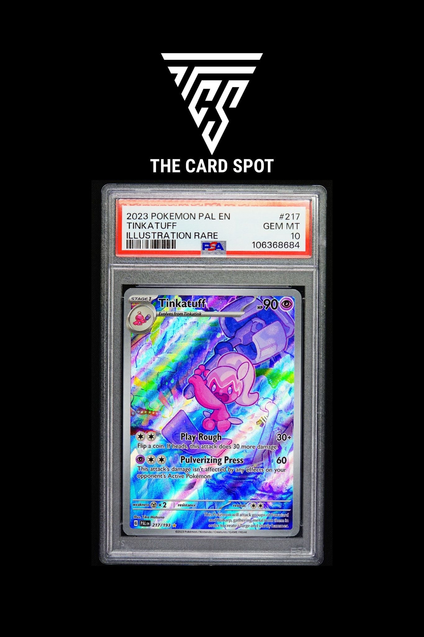 217/193 Tinkatuff PSA 10 - Pokemon TCG - THE CARD SPOT PTY LTD.