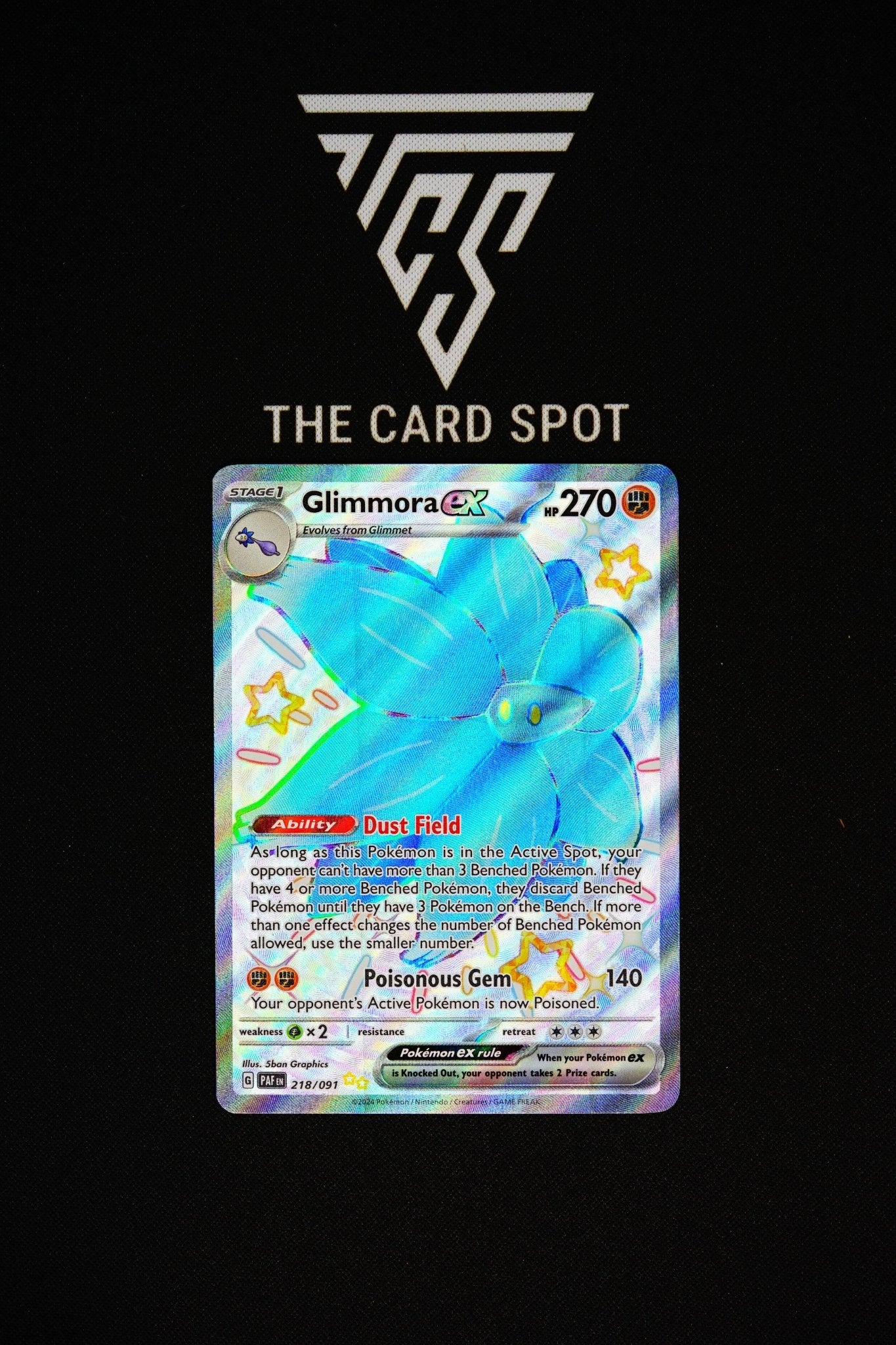 glimmora pokemon card 218/091 - Glimmora ex