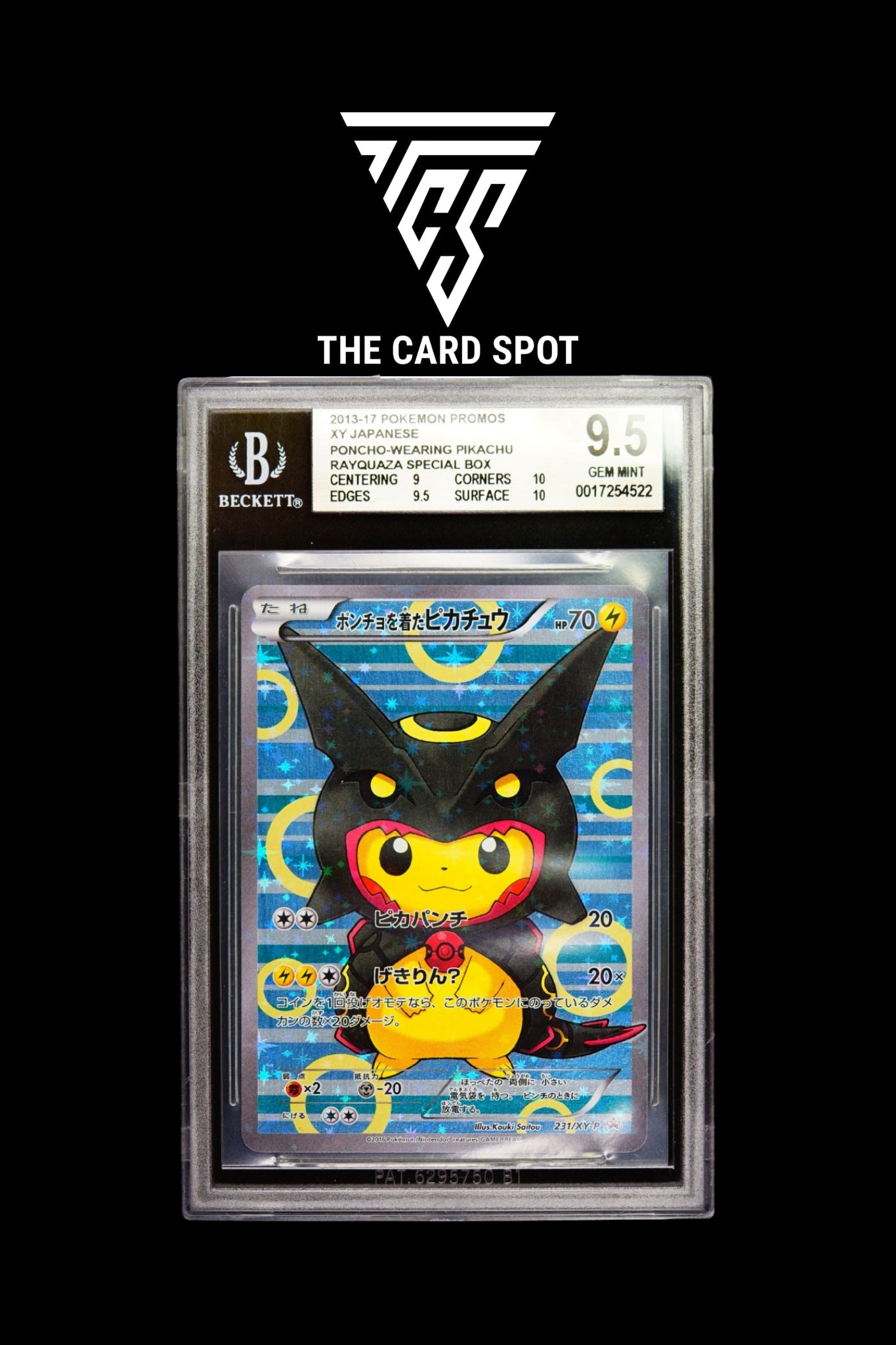 231/XY-P Black Rayquaza Poncho-Wearing Pikachu BGS 9.5 - Pokemon TCG - THE CARD SPOT PTY LTD.