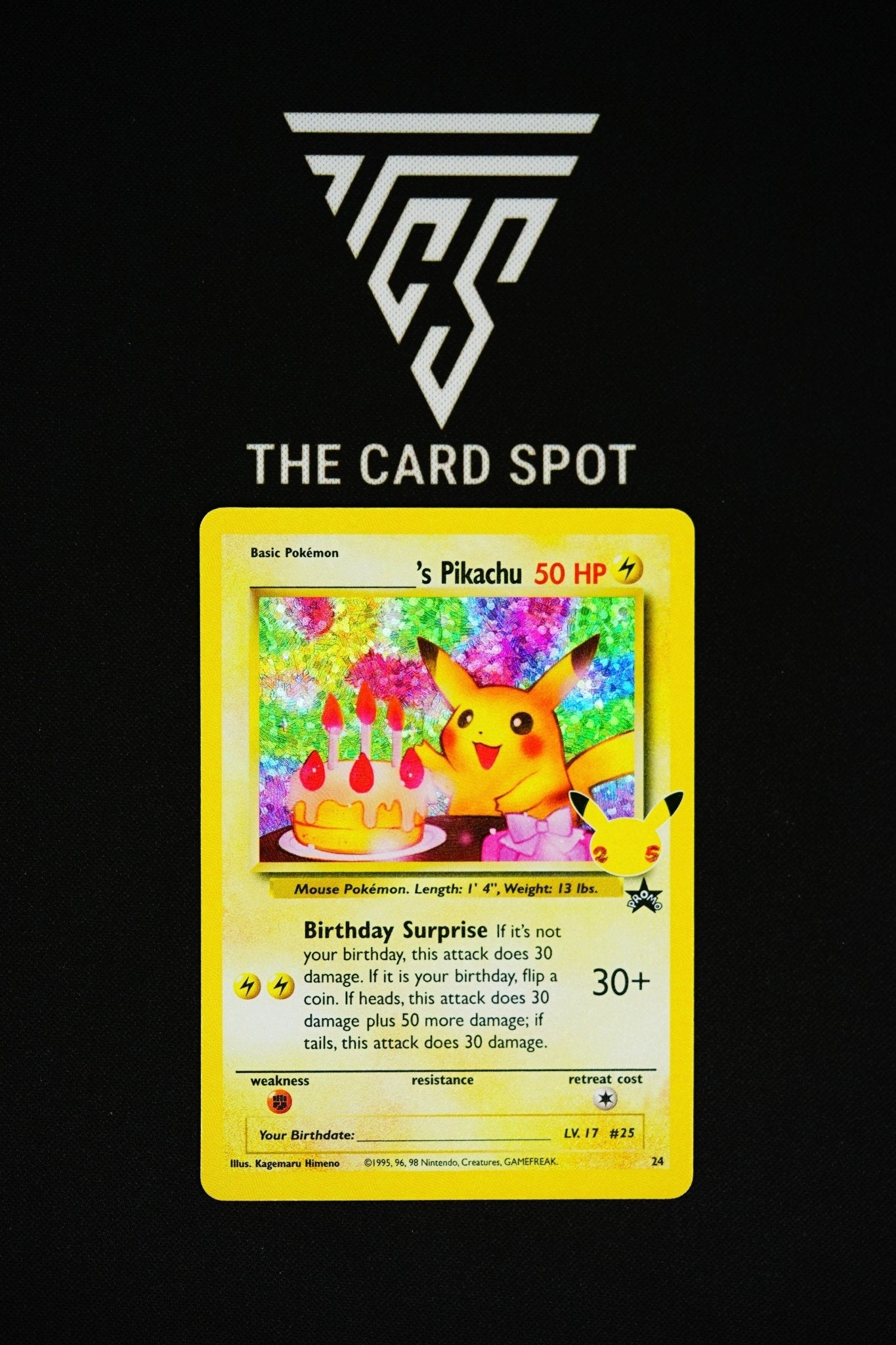 24 Birthday Pikachu - Pokemon TCG THE CARD SPOT PTY LTD. 24 Birthday Pikachu - Pokemon TCG THE CARD SPOT PTY LTD.