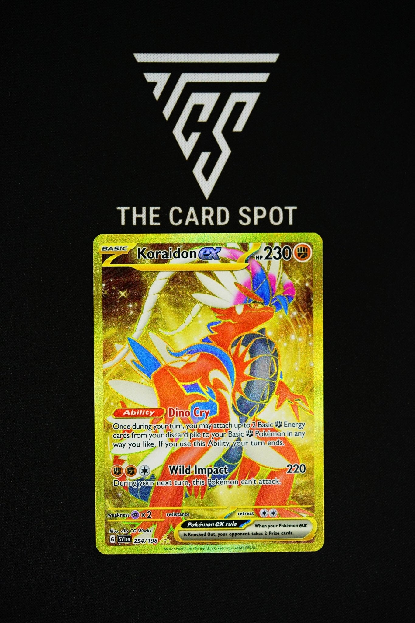 pokemon tcg scarlet and violet 254 198 koraidon ex card 254/198 - Koraidon ex