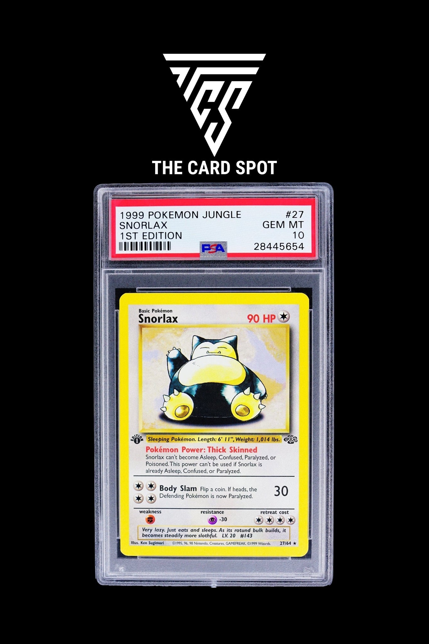 27/64 - Snorlax 1st Edition Jungle PSA 10 - Pokemon TCG 27/64 - Snorlax 1st Edition Jungle PSA 10 - Pokemon TCG