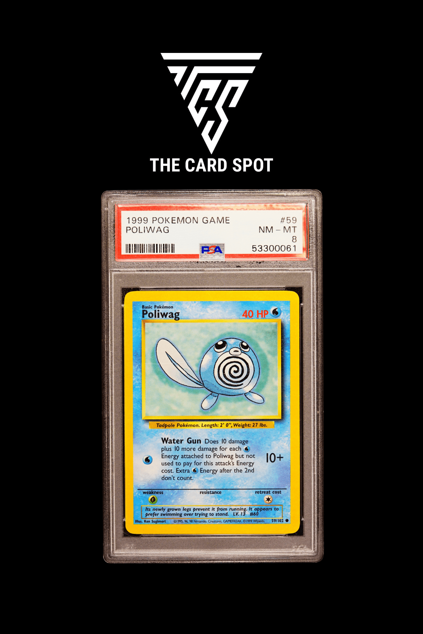 59/102 Poliwag PSA 8 - Pokemon TCG - THE CARD SPOT PTY LTD.