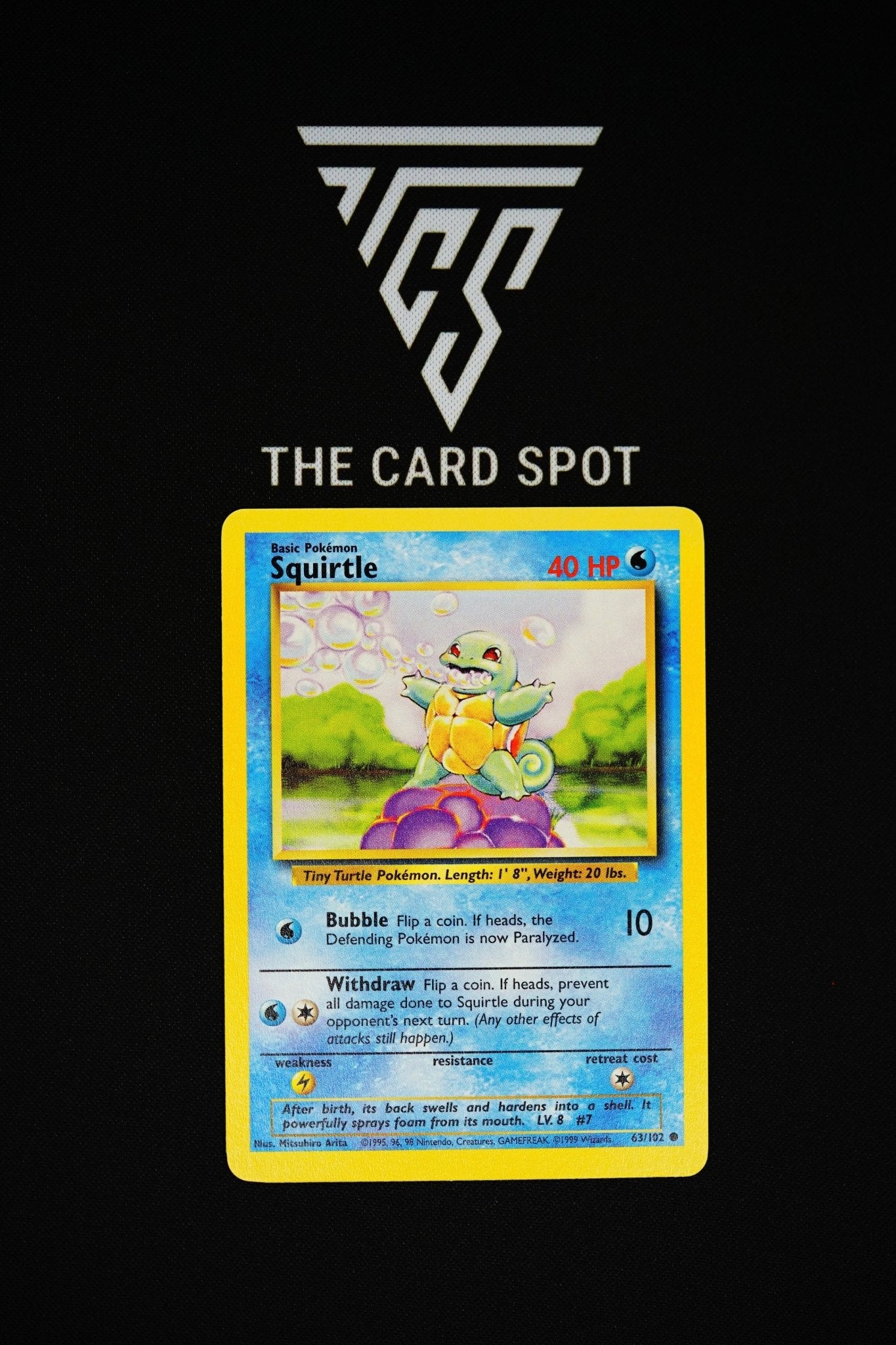 63/102 Squirtle Base Set - Pokemon TCG THE CARD SPOT PTY LTD. 63/102 Squirtle Base Set - Pokemon TCG THE CARD SPOT PTY LTD.