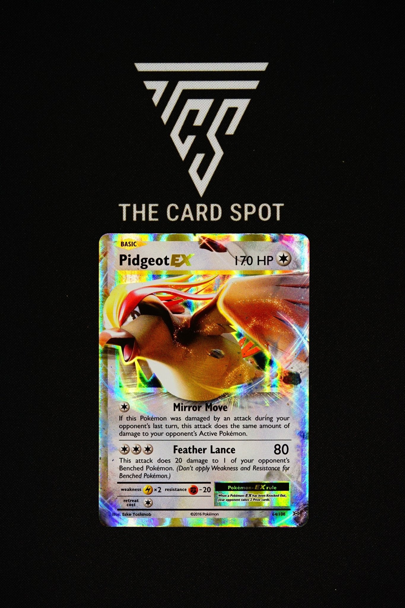 64/108 - Pidgeot EX - Pokemon TCG THE CARD SPOT PTY LTD. 64/108 - Pidgeot EX - Pokemon TCG THE CARD SPOT PTY LTD.