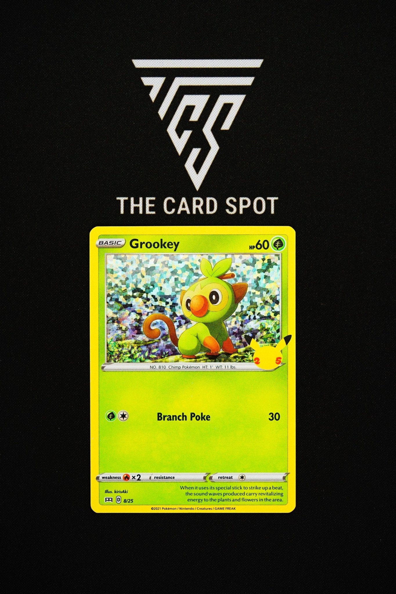 8/25 Grookey 25th Celebrations Holo - Pokemon TCG THE CARD SPOT PTY LTD. 8/25 Grookey 25th Celebrations Holo - Pokemon TCG THE CARD SPOT PTY LTD.