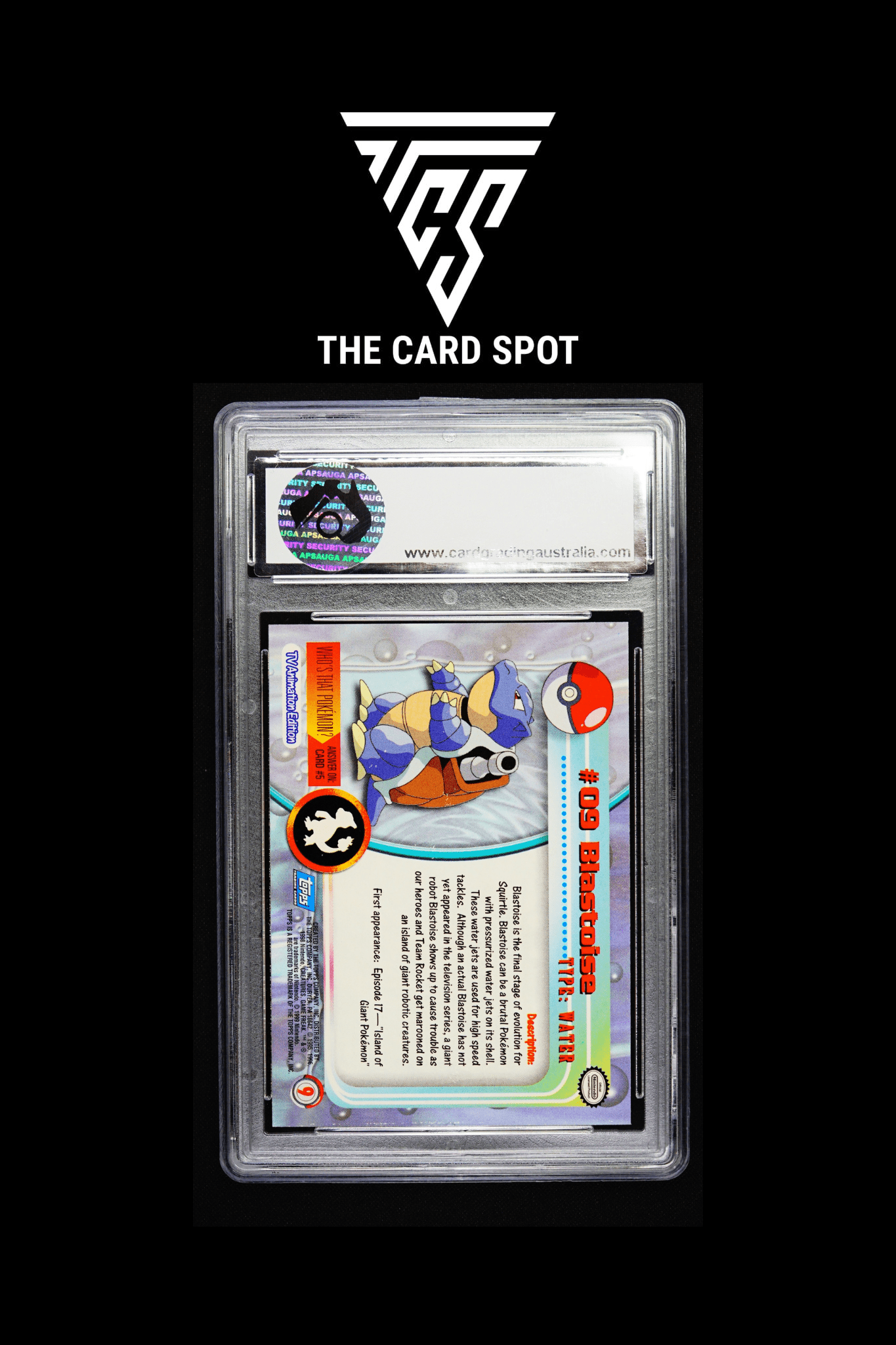 9 Blastoise TV Edition CGA 8.5 - Pokemon TCG - THE CARD SPOT PTY LTD.