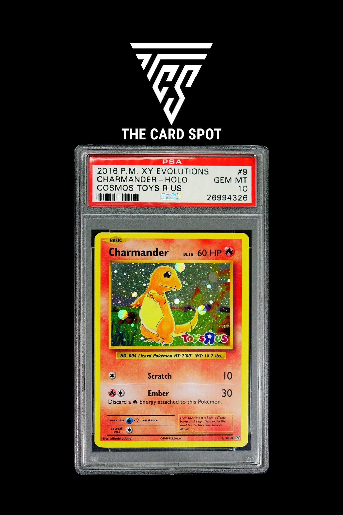 9/108 Charmander Toys R Us Promo PSA 10 Pokemon TCG – THE CARD