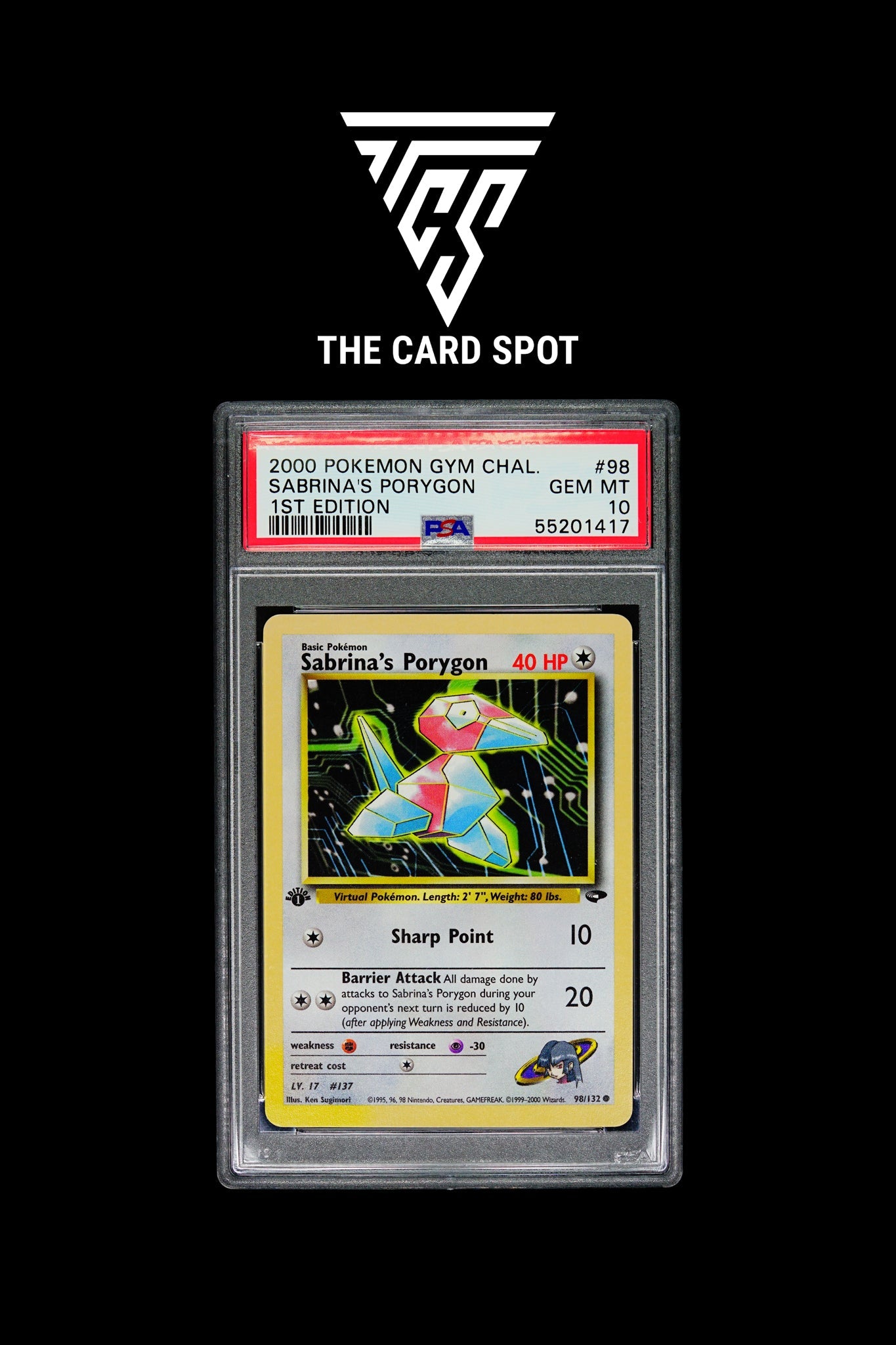Pokemon TCG: Sabrina's Porygon 1st Edition PSA10 THE CARD SPOT PTY LTD. Pokemon TCG: Sabrina's Porygon 1st Edition PSA10 THE CARD SPOT PTY LTD.
