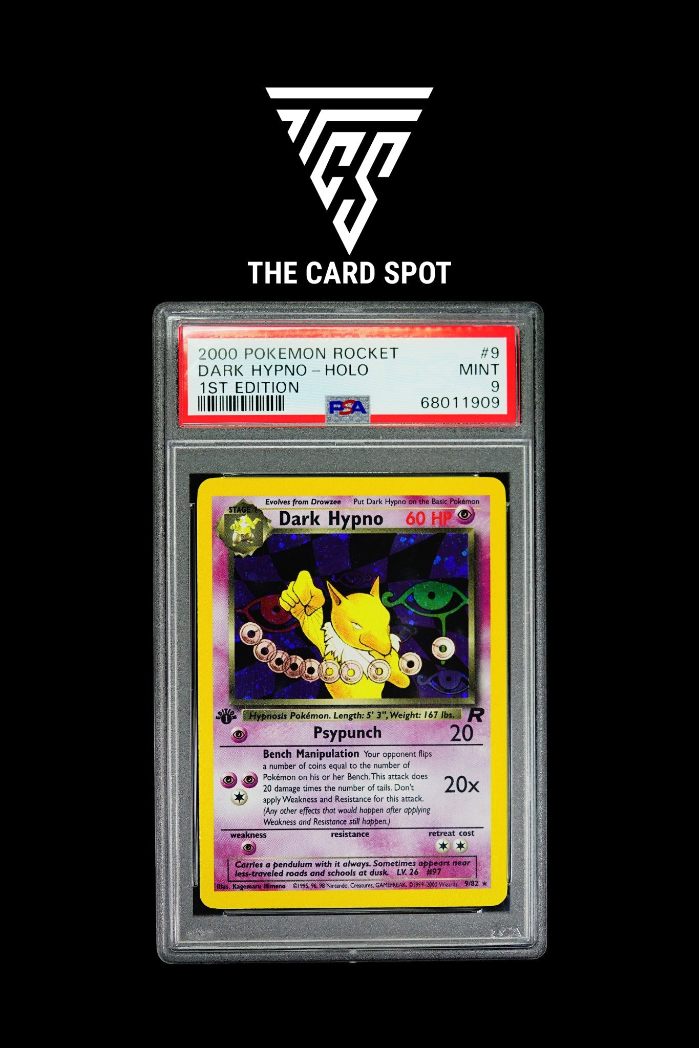 POKEMON TCG: DARK HYPNO 1ST EDITION HOLO PSA 9 THE CARD SPOT PTY LTD. POKEMON TCG: DARK HYPNO 1ST EDITION HOLO PSA 9 THE CARD SPOT PTY LTD.