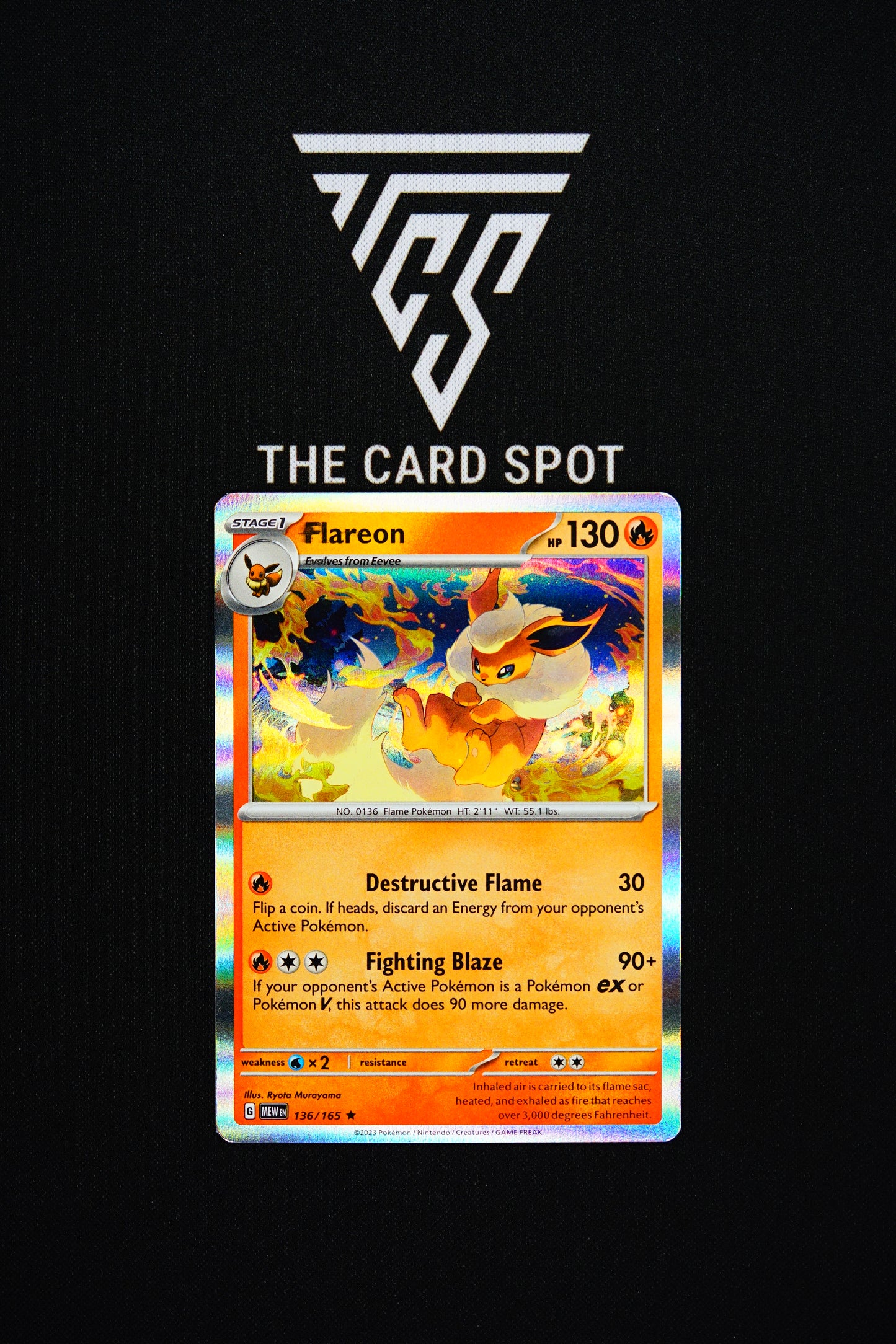 136/165 Flareon - Pokemon TCG