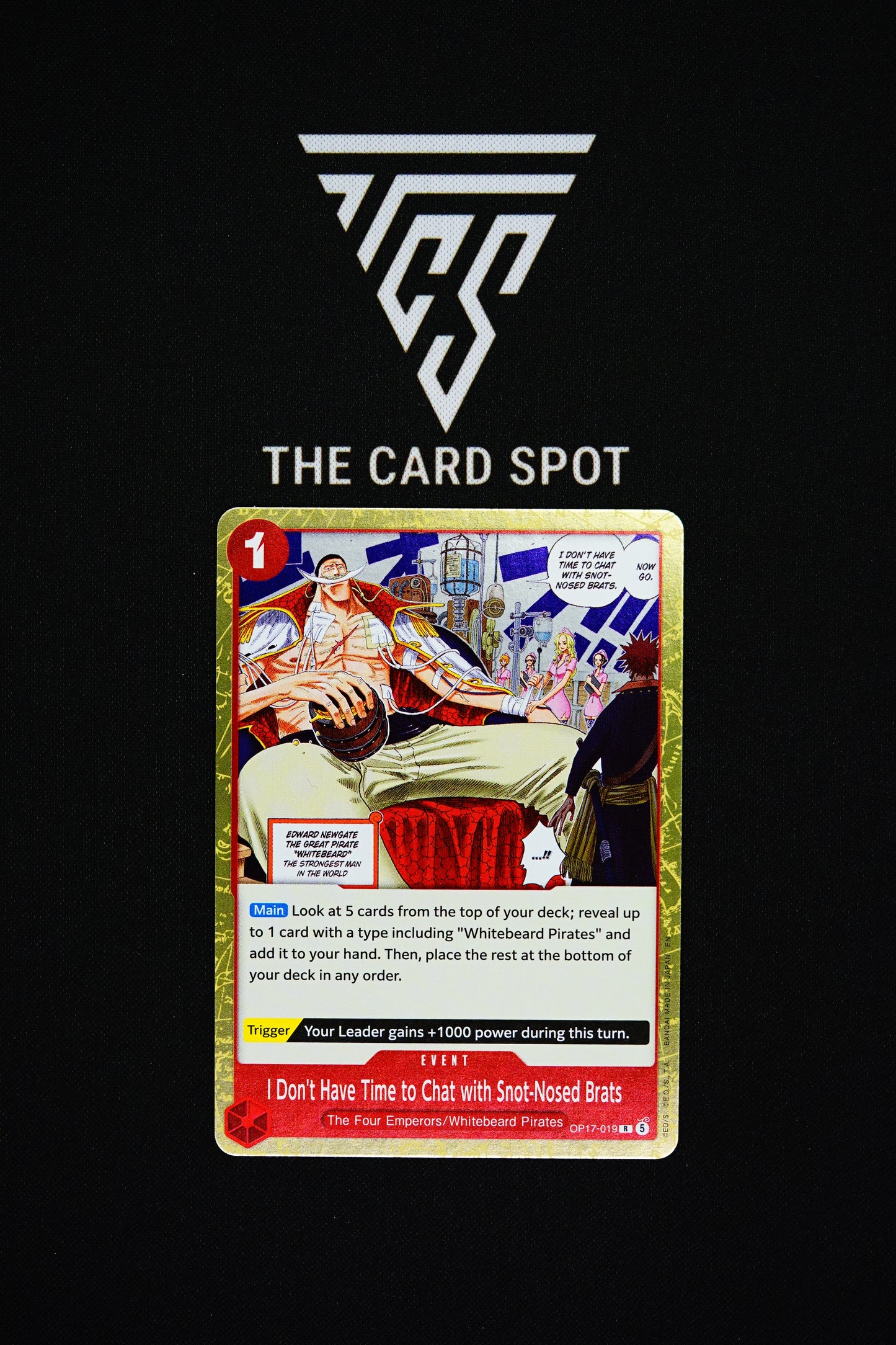 OP17-019 "I Don't Have Time to Chat with Snot-Nosed Brats." - One Piece TCG