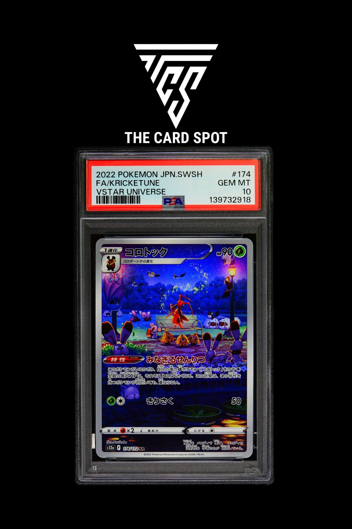 174/172 Kricketune PSA 10 - Pokemon TCG
