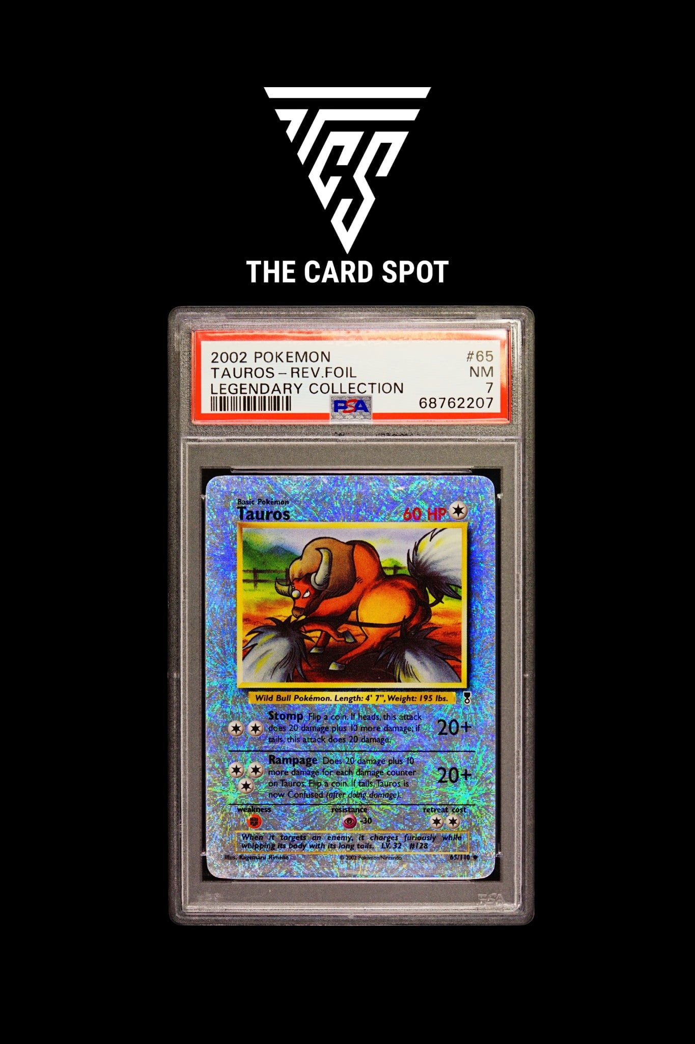 65/110 Tauros PSA 7 - Pokemon TCG