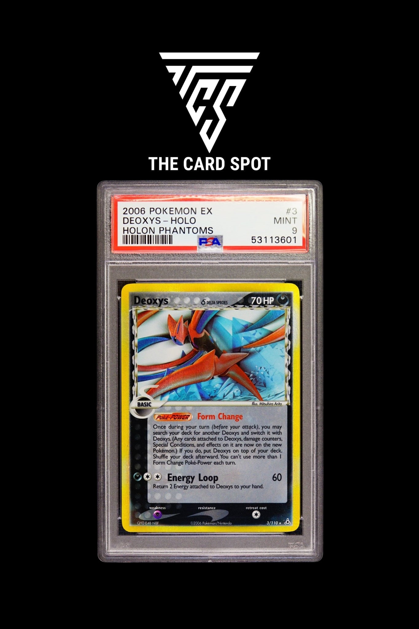 3/110 - Deoxys Holo PSA 9 - Pokemon TCG