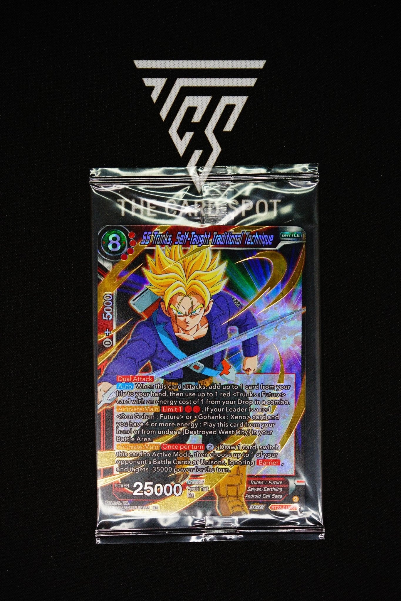 BT23 - 015 SR - SS Trunks, Self - Taught Traditional Technique - Dragon Ball TCG - THE CARD SPOT PTY LTD.