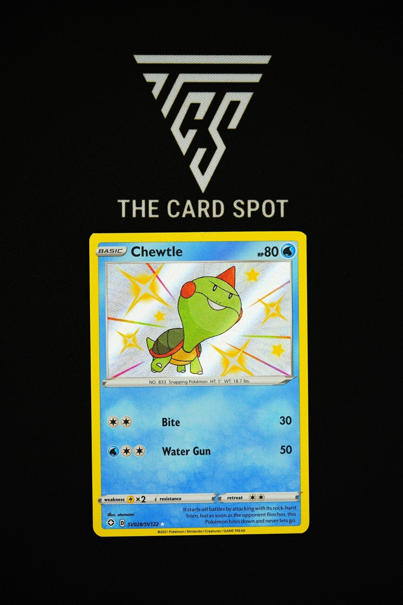 Chewtle (SV028/SV122) - Shining Fates Pokemon THE CARD SPOT PTY LTD. Chewtle (SV028/SV122) - Shining Fates Pokemon THE CARD SPOT PTY LTD.