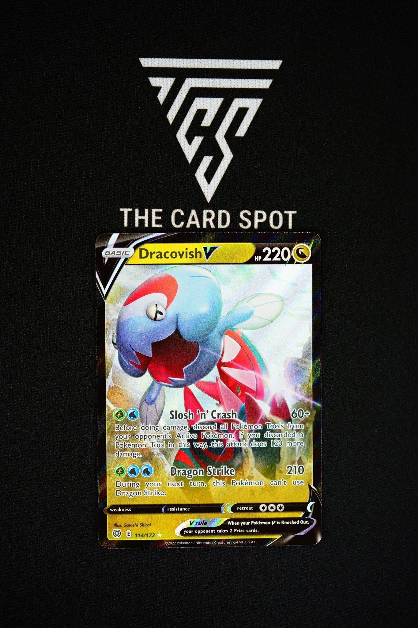 dracovish v pokemon card price Pokemon Card Pescragon / Dracovish V Gold Plastic Card Custom Made Trading Card Gift Present German Limited