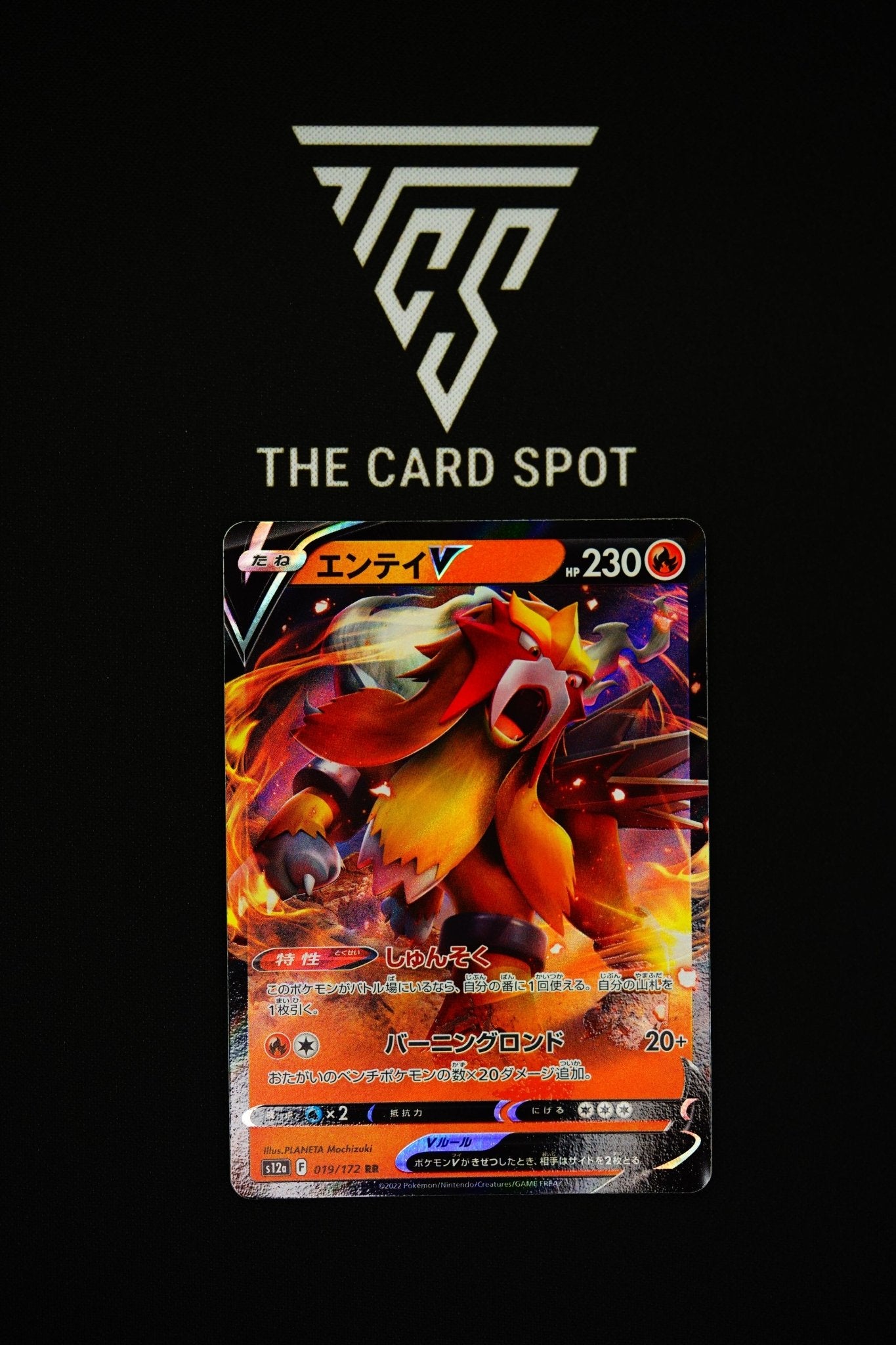 entei v pokemon card 019/172 Entei V