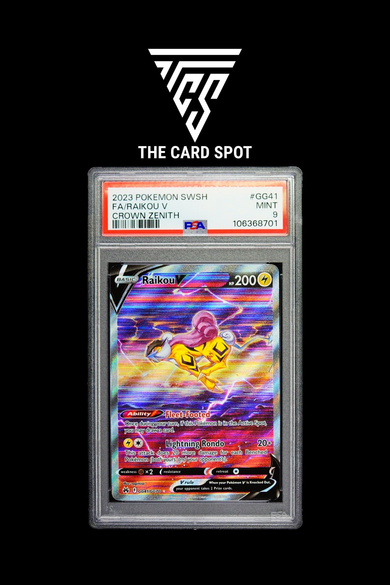 GG31/GG70 - Raikou V - PSA 9 - Pokemon TCG - THE CARD SPOT PTY LTD.