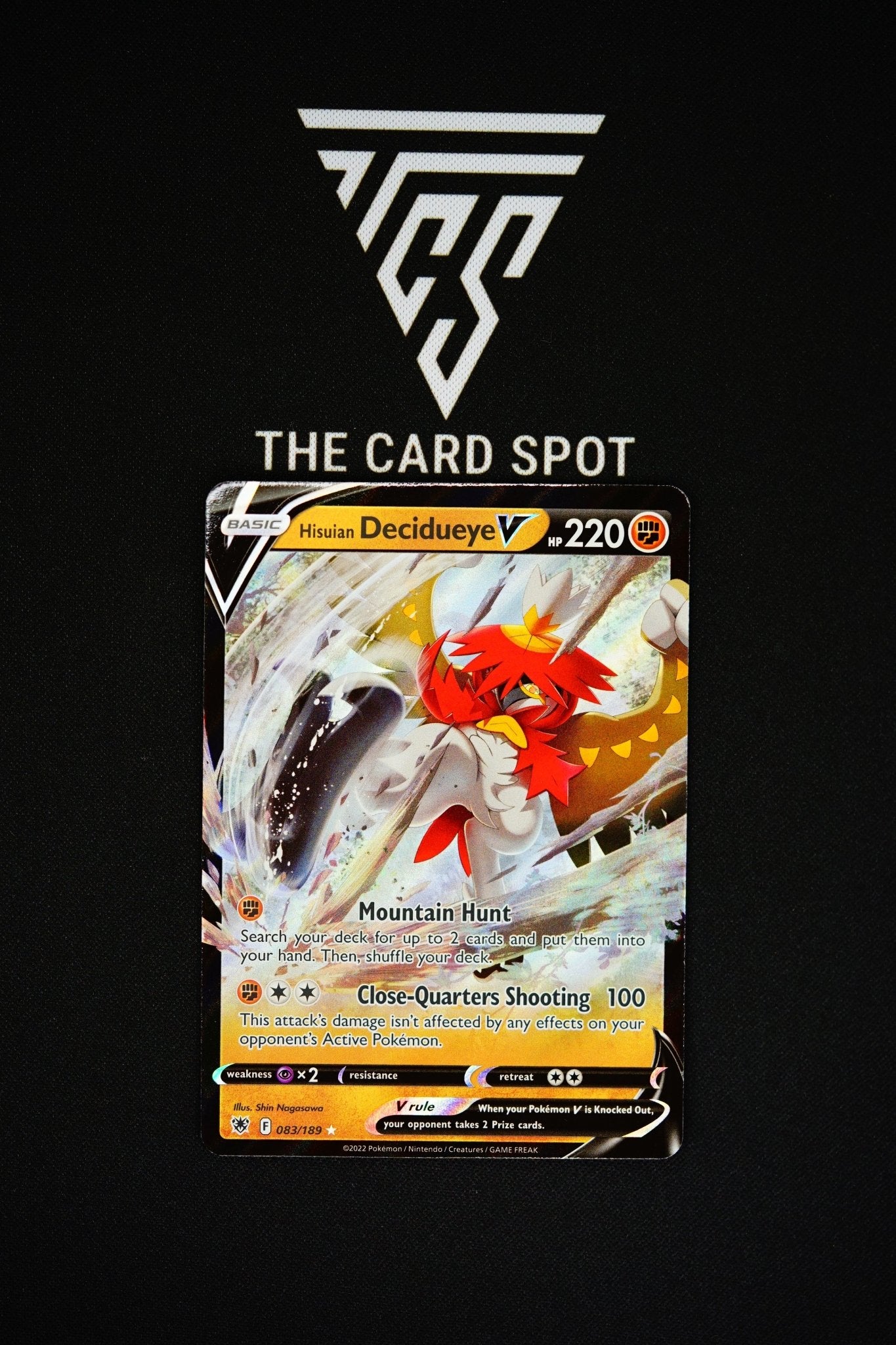 hisuian decidueye pokemon card Pokemon Trading Card Game Sword & Shield Astral Radiance Ultra Rare Hisuian Decidueye V #83