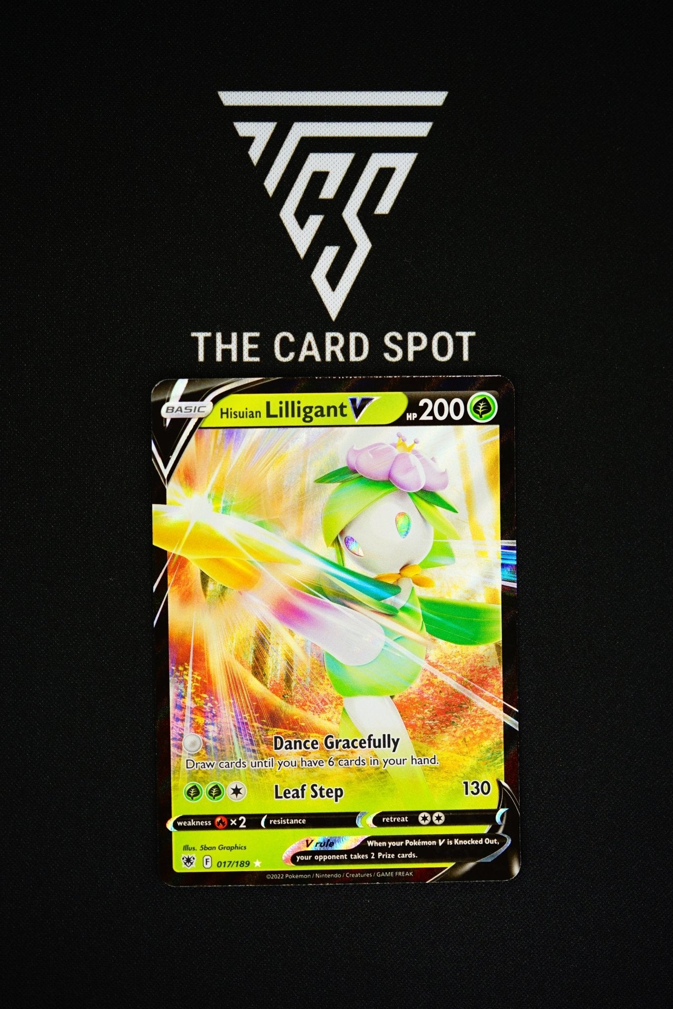 hisuian lilligant pokemon card Hisuian Lilligant V (017/189)