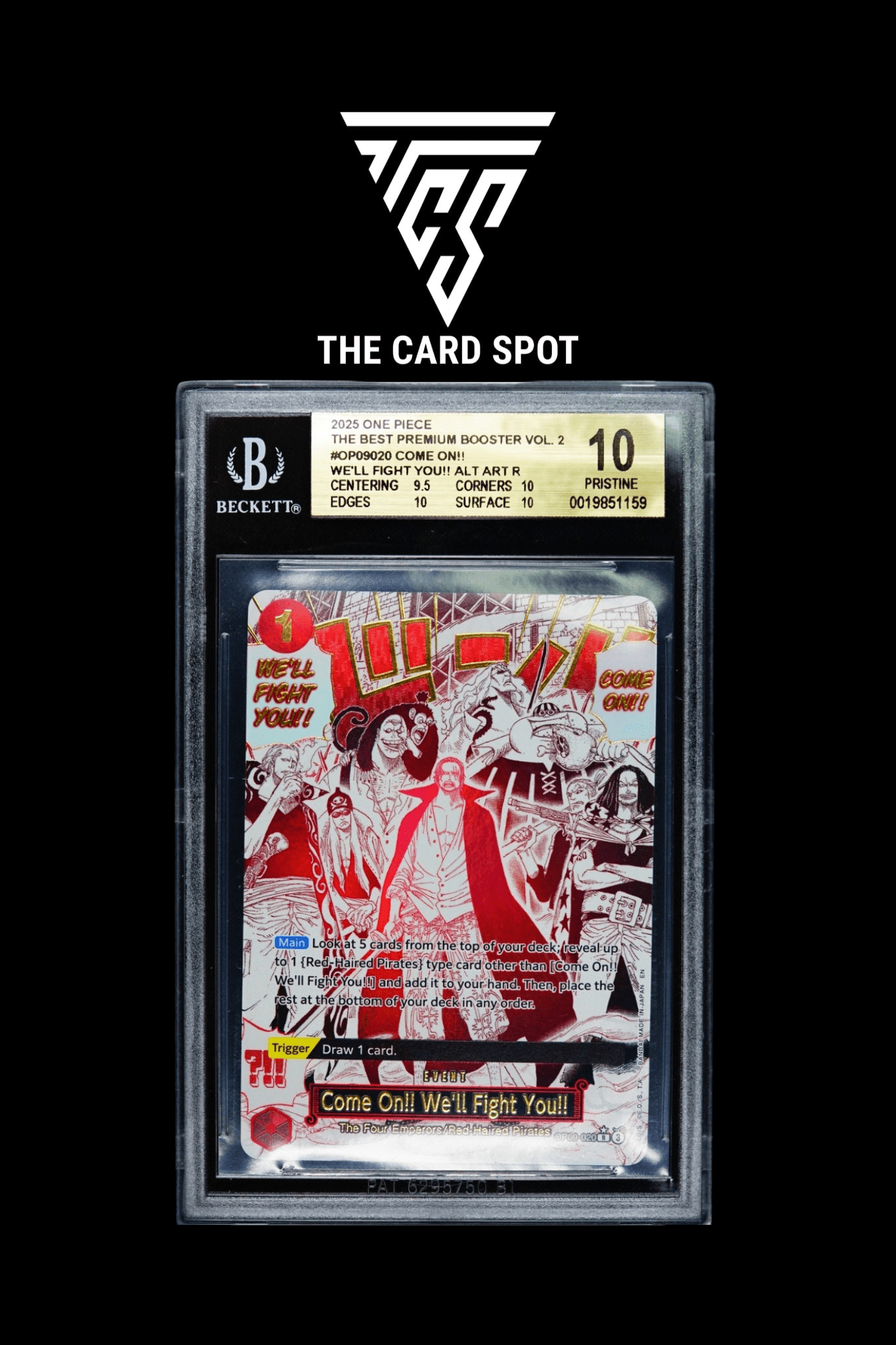 OP09-020 Come On!! We'll Fight You!! BGS 10 - One Piece TCG - THE CARD SPOT PTY LTD.