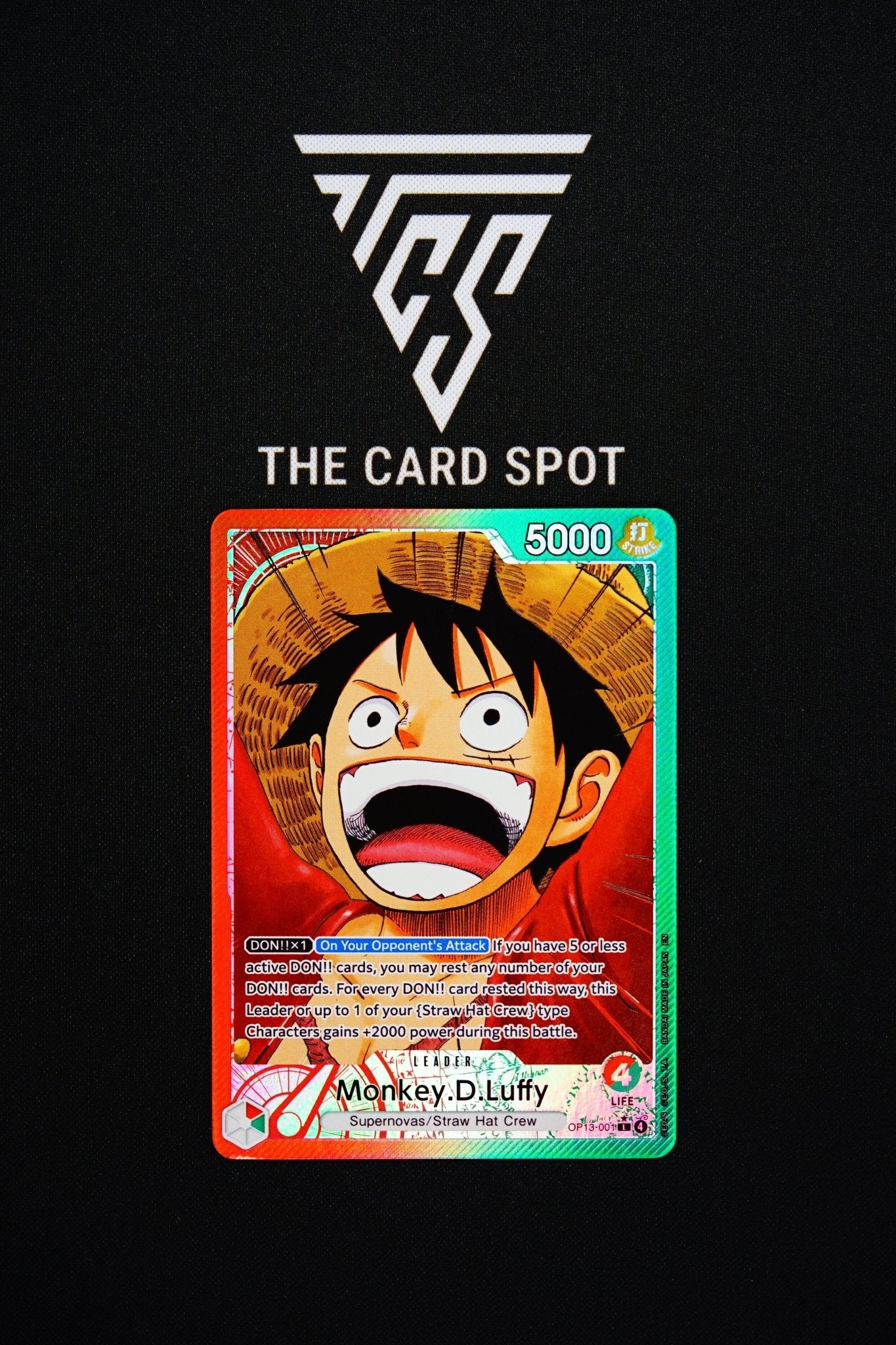 OP13 - 001 Monkey D Luffy Leader Alt - One Piece TCG - THE CARD SPOT PTY LTD.