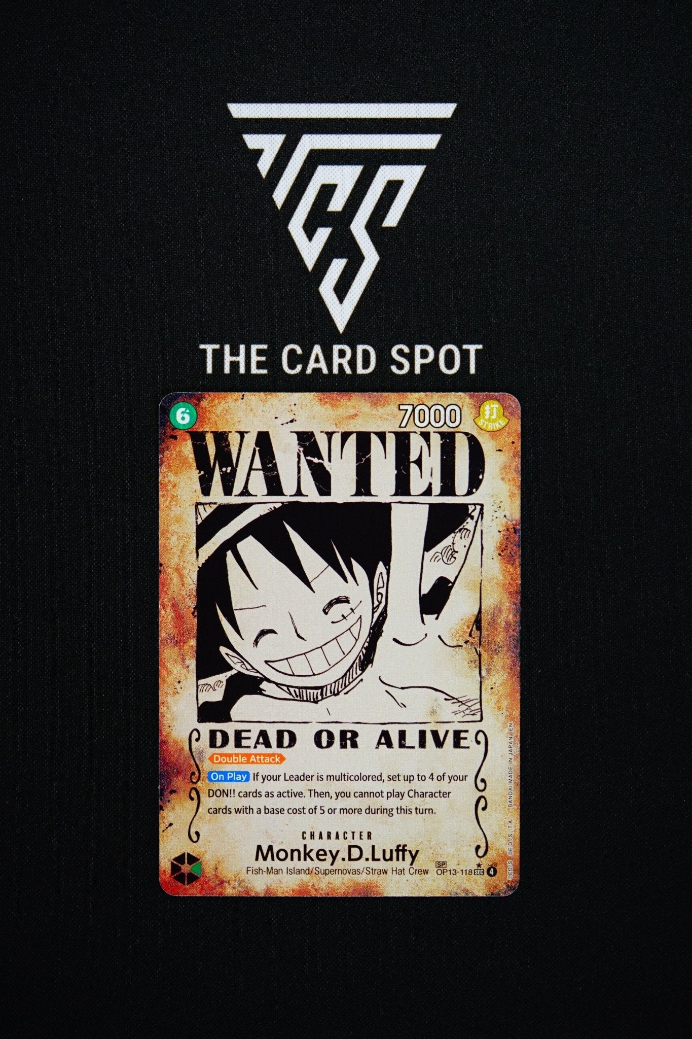 OP13 - 118 Monkey D Luffy Wanted - One Piece TCG - THE CARD SPOT PTY LTD.