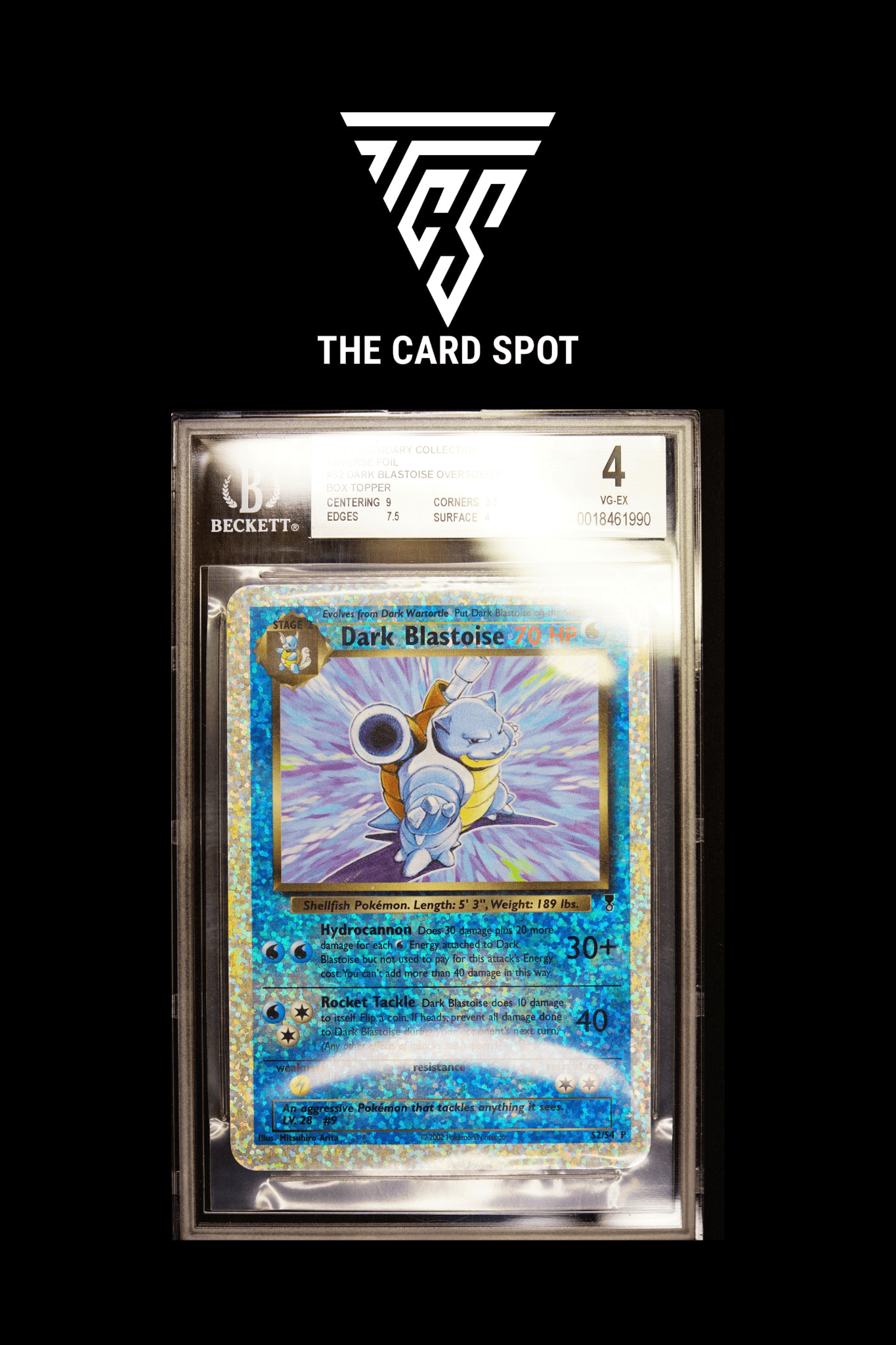S2/S4 Dark Blastoise Box Topper BGS 4 - Pokemon - THE CARD SPOT PTY LTD.