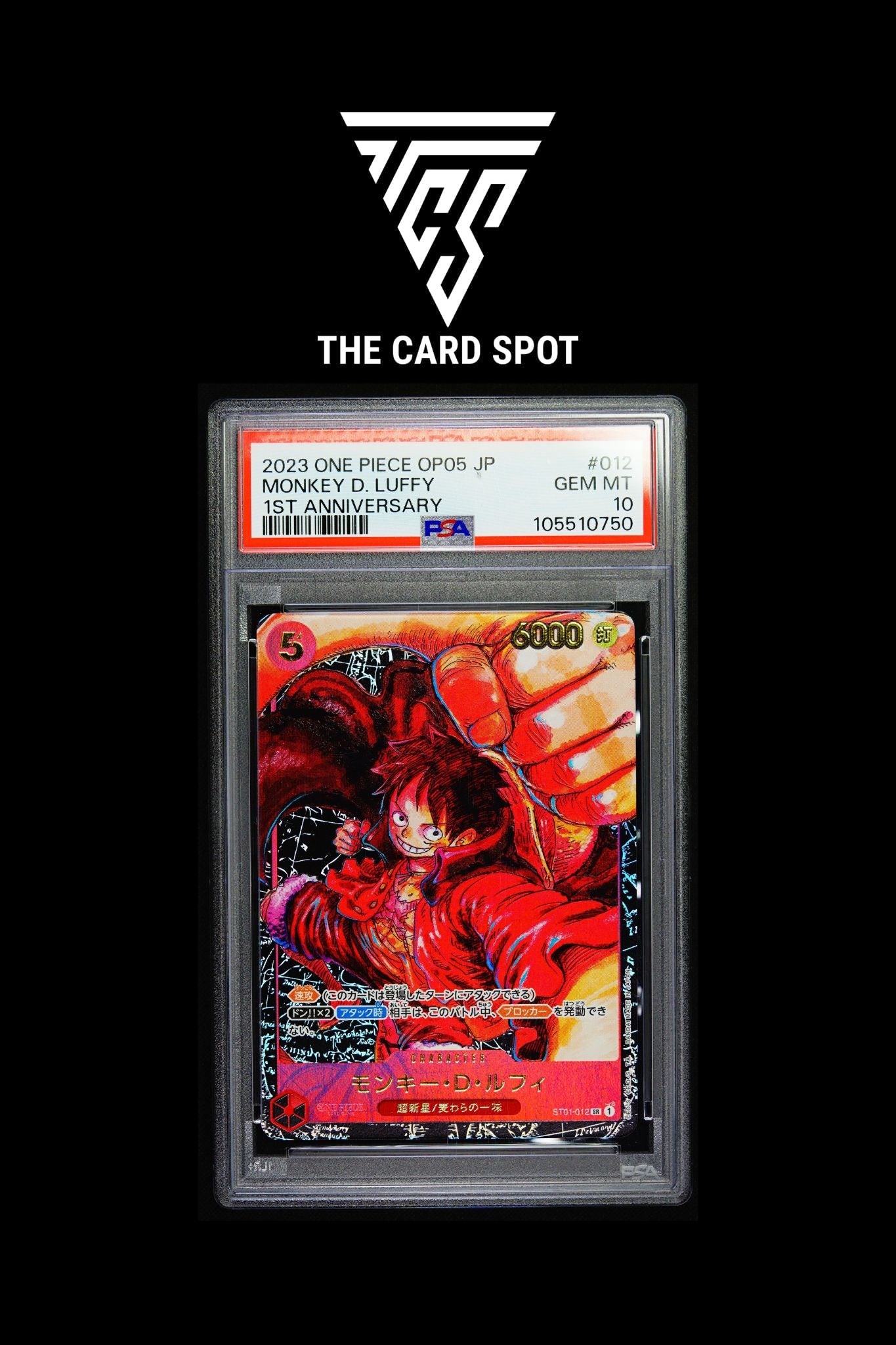 ST01 - 012 SR Luffy PSA 10 - One Piece TCG - THE CARD SPOT PTY LTD.